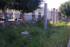 Columns and column base of the Roman forum.