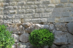 First and second building phases of the wall.