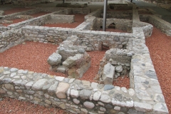 Western baths of the domus of the paleochristian necropolis.