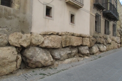 Section of the first phase of the walls along Passeig de Sant Antoni.