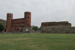 Porta Palatina and adjacent wall.