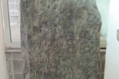 Bilingual inscription in Latin and Lepontic marking out the boundary of a sacred area. From Vercellia, dated to the early 1st century BCE. Museo di Antichità di Torino.