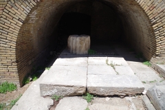 Remains of the north steps of the odeon area temple.