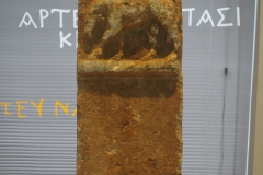 Votive stele dedicated to Poseidon with the relief of a bull. From Tepelene and dated to the 2nd century BCE. Archaeological Museum of Ioannina.