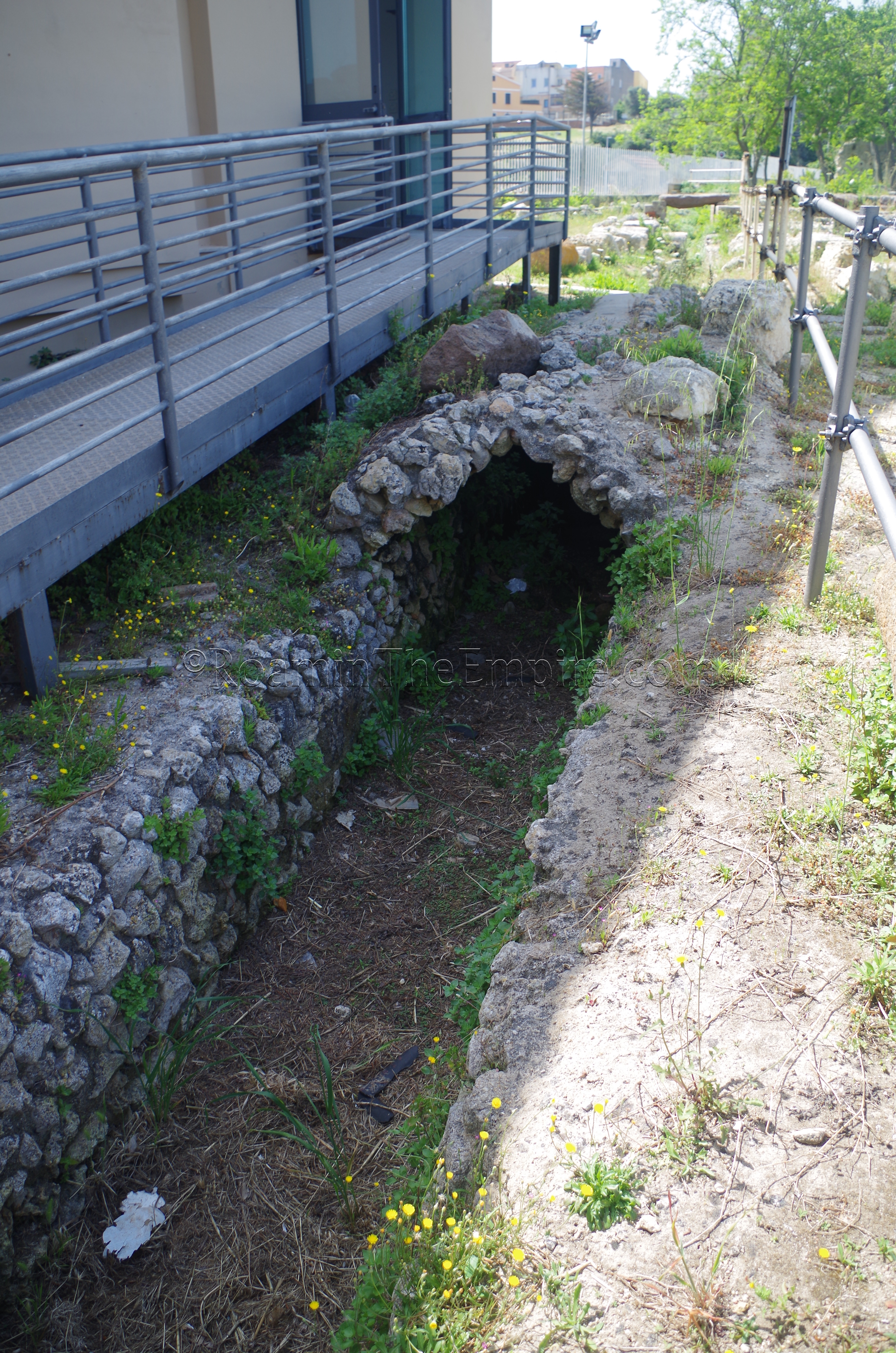 Sewer channel in the archaeological park.