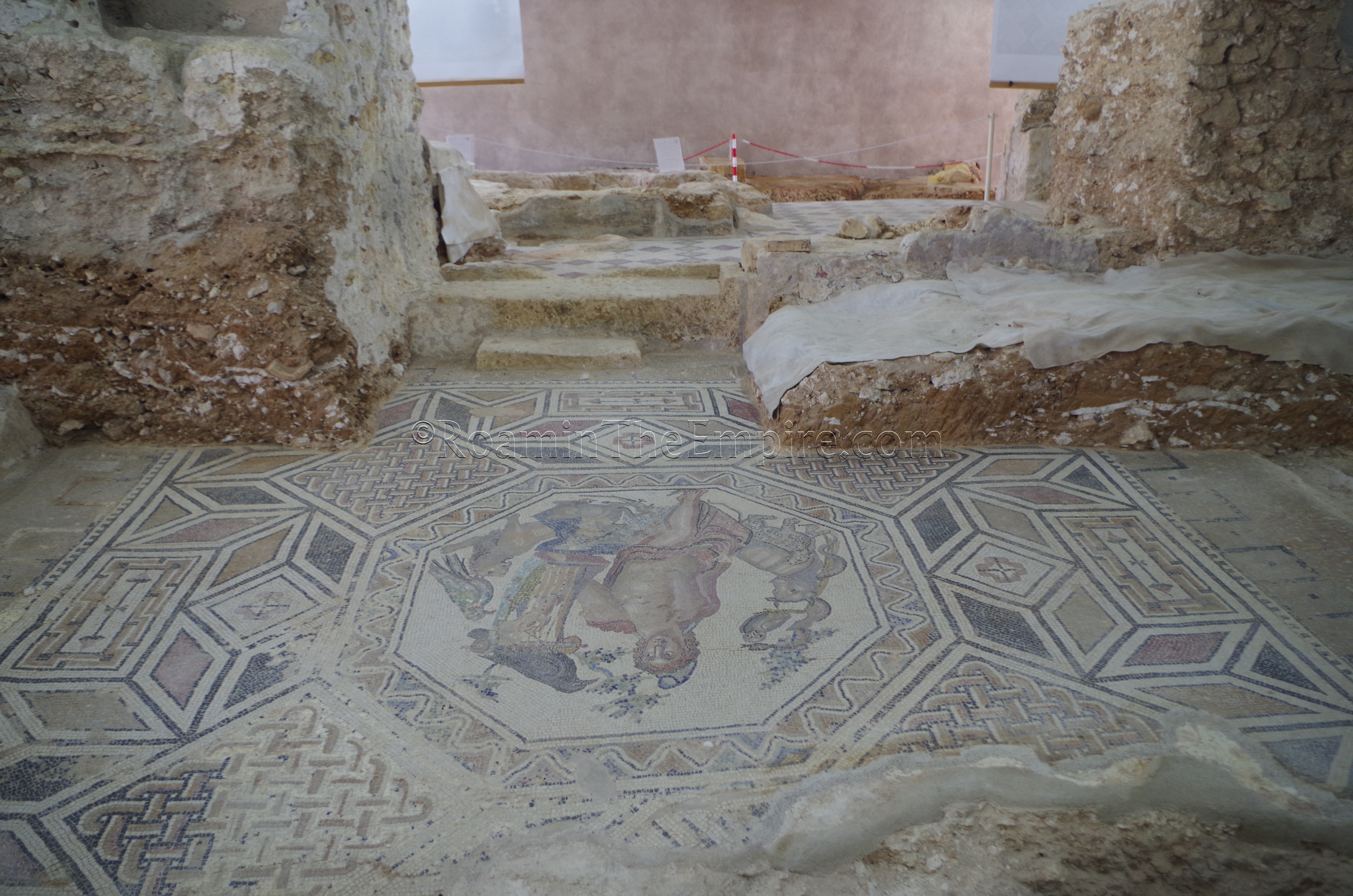 Orpheus mosaic in the Domus of Orpheus.