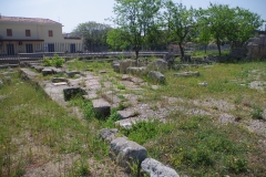 Decumanus on the east side of the Palazzo di Re Barbaro.