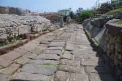 Decumanus along the south of the Palazzo di Re Barbaro.