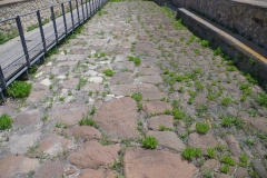 Roman era paving on the Ponte Romano.