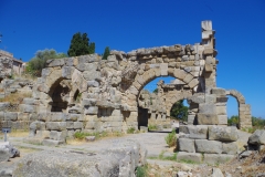 Exterior face of the entry gate.