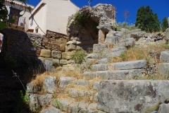 Stairway and sanctuary on the south side of the entry gate.