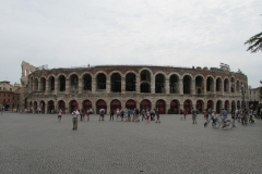 Exterior view of the amphitheater from Piazza Bra.