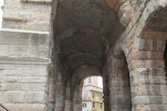 Interior of the small remaining section of outer walls of the amphitheater.