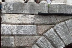 Eighteenth century inscription in the amphitheater.