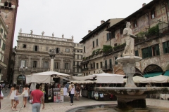 The Fontana Madonna Verona in Piazza delle Erbe.