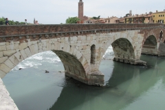 View of Ponte Pietra from the north side.