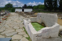 Fountain and road adjacent to the Northern Baths.