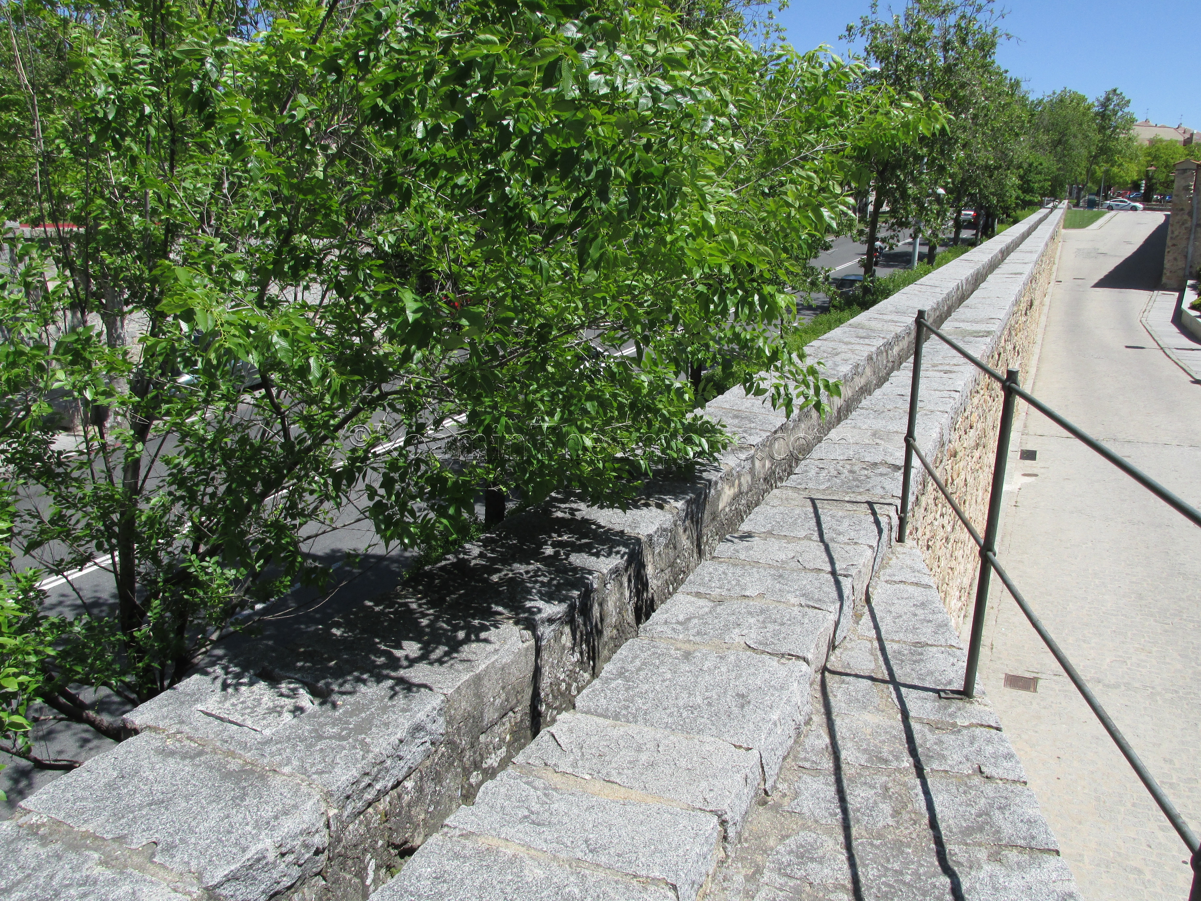 Reconstructed, un-arched section of aqueduct south of the filtration basin.