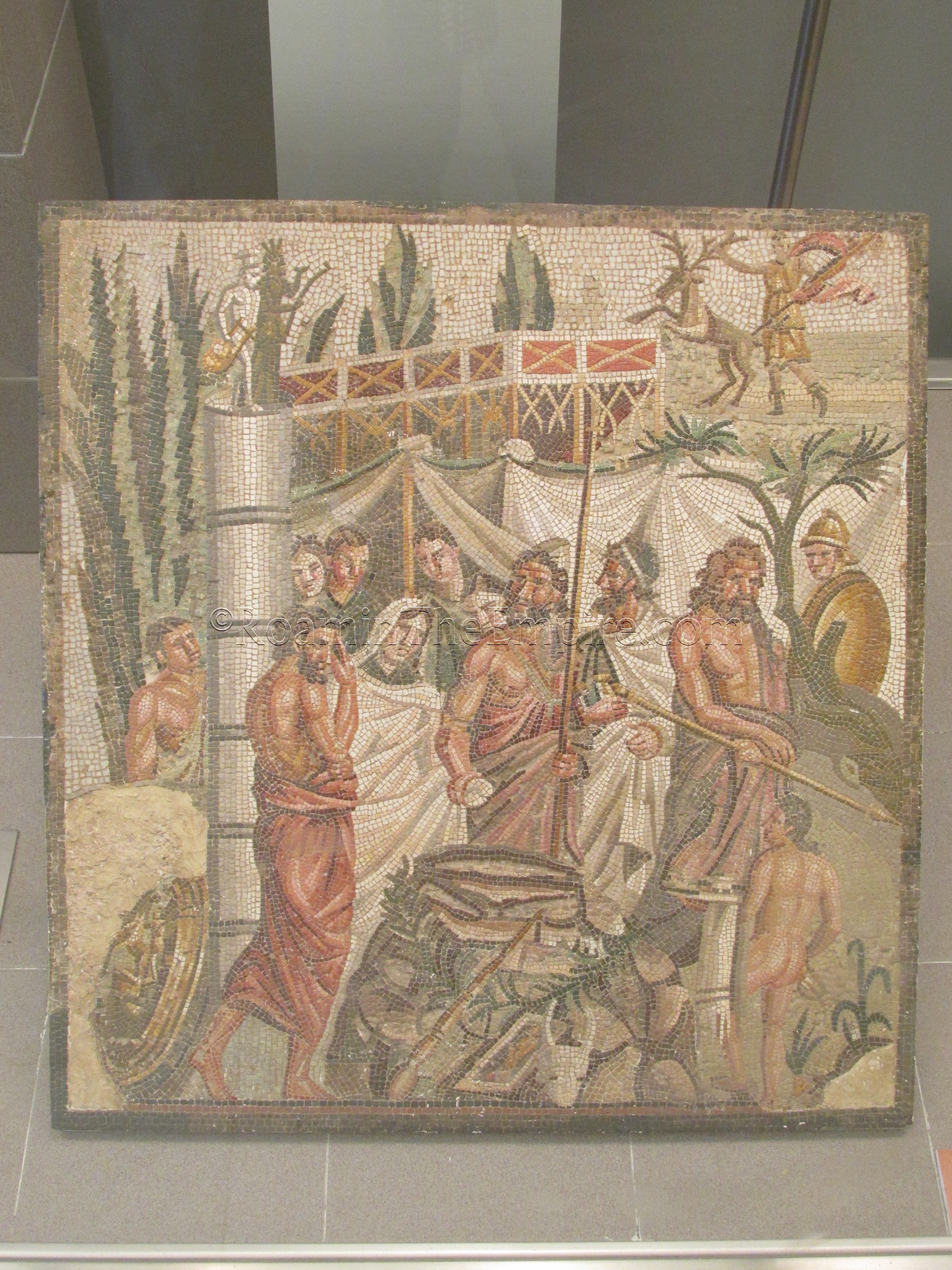 Mosaic of the sacrifice of Iphigenia in Aulis. Emporiae.