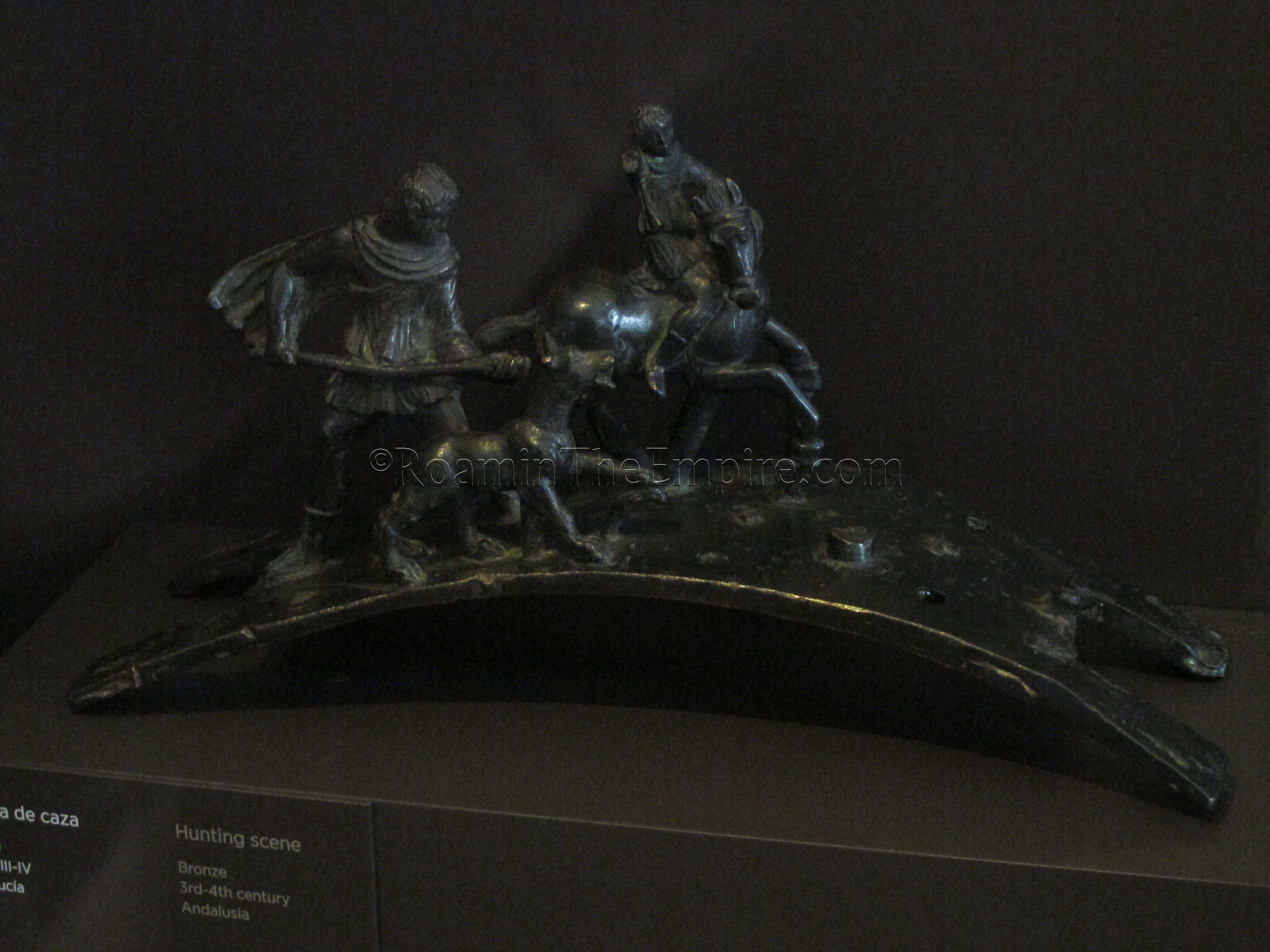 Bronze hunting scene. Dated to the 3-4th century CE and found in Andalusia.