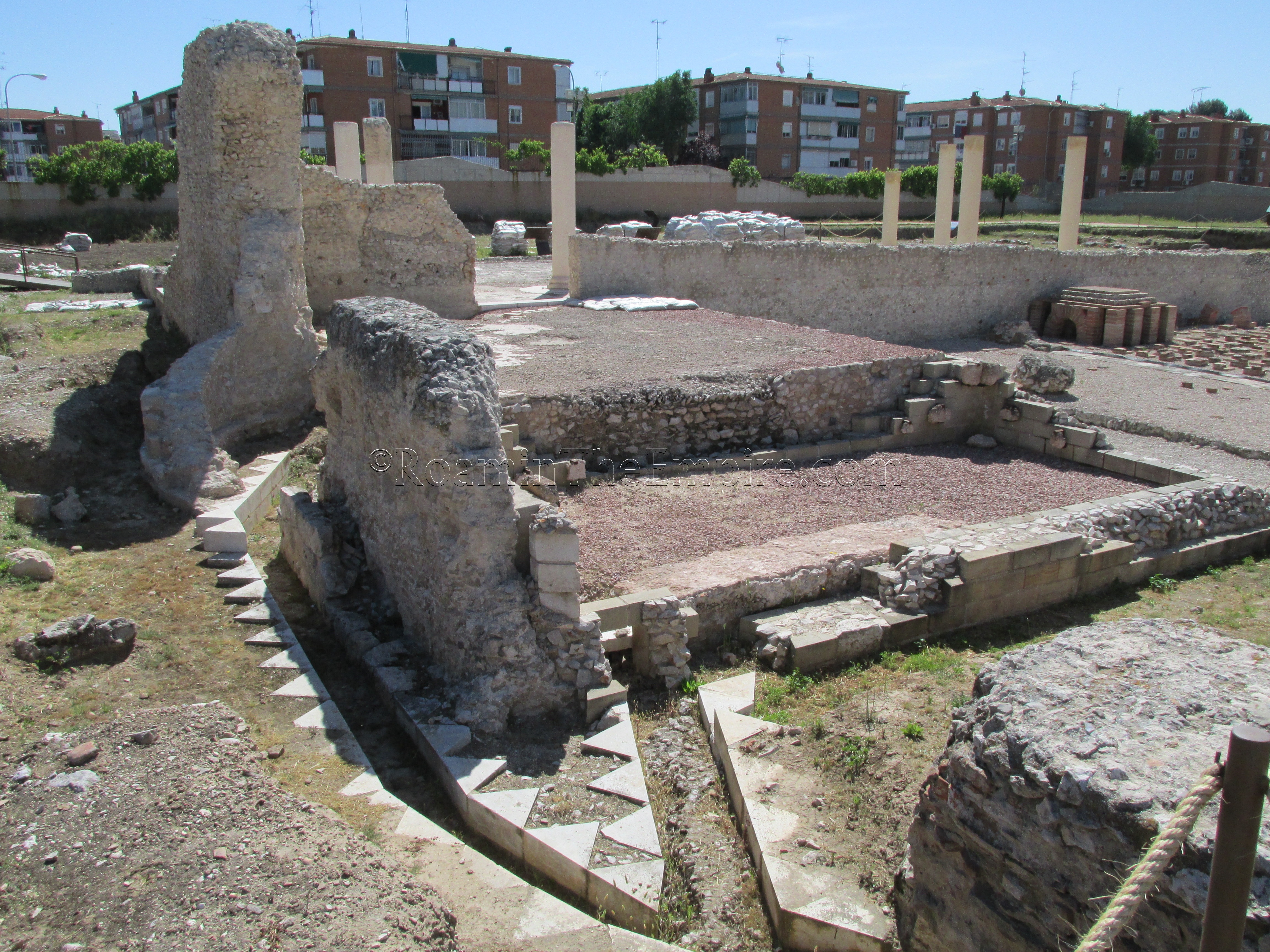 Natatio and frigidarium area of the Northern Baths.
