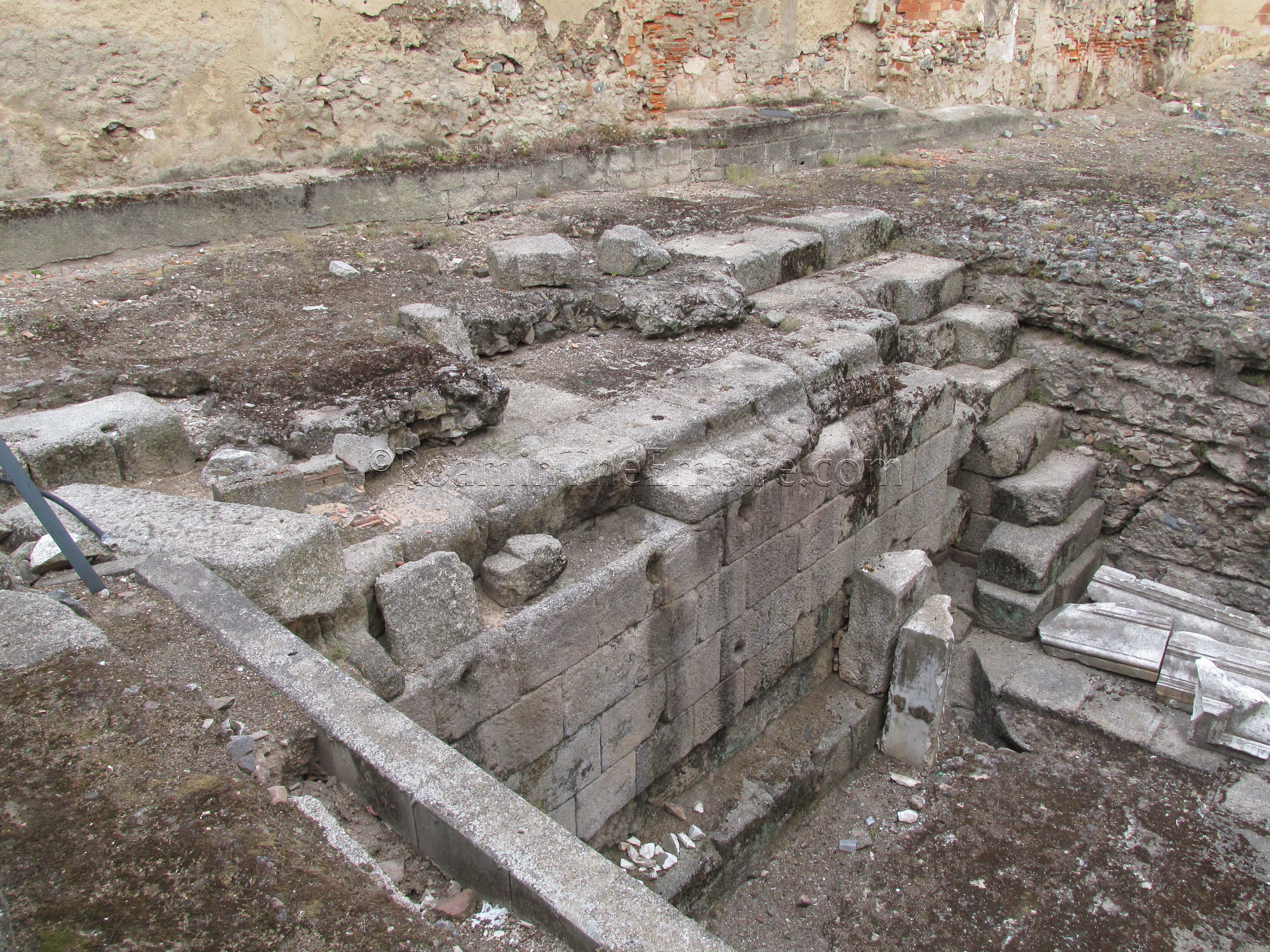 Remains of temple podium in the provincial forum.