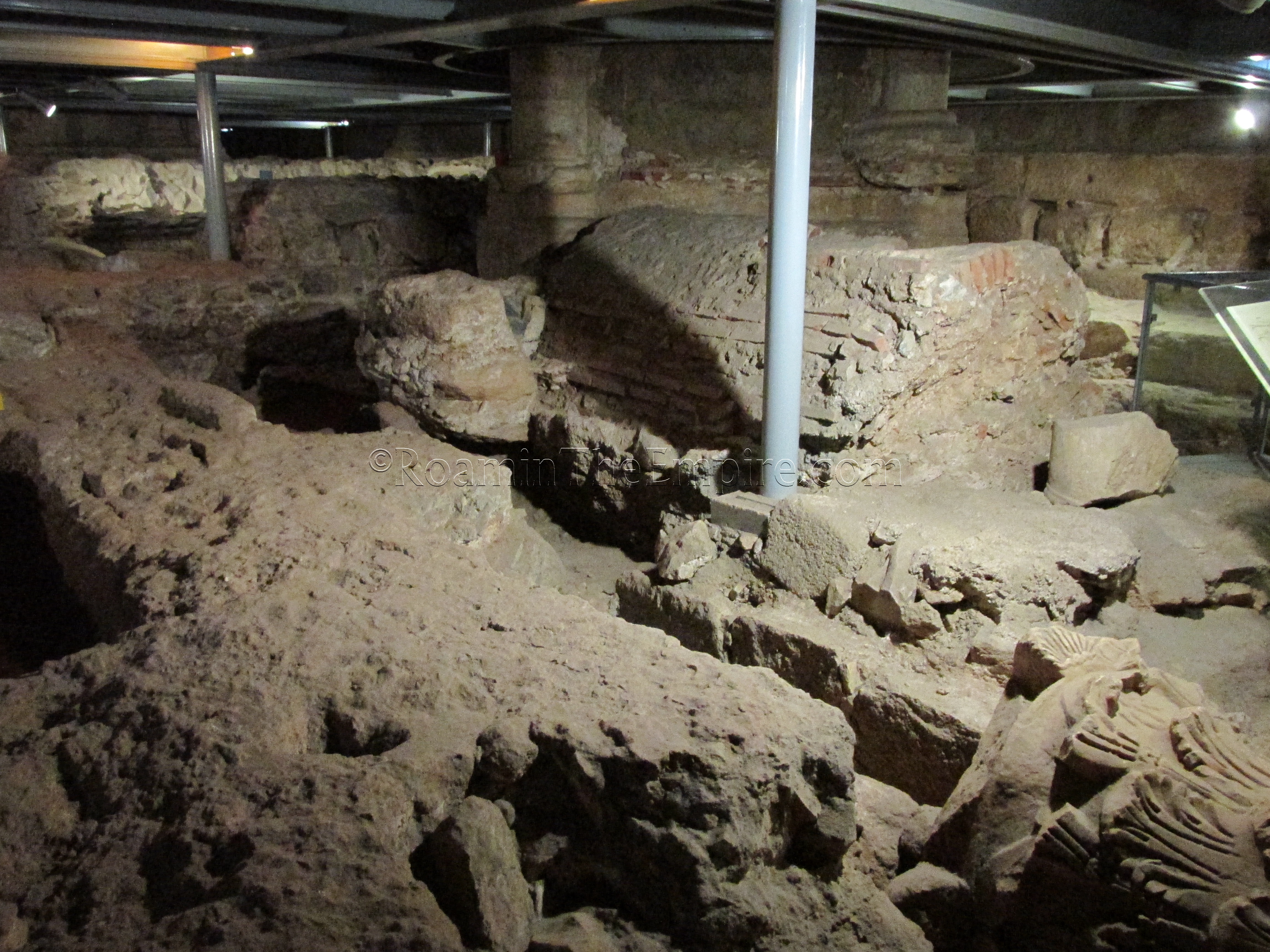 Area of the Roman house's peristyle.