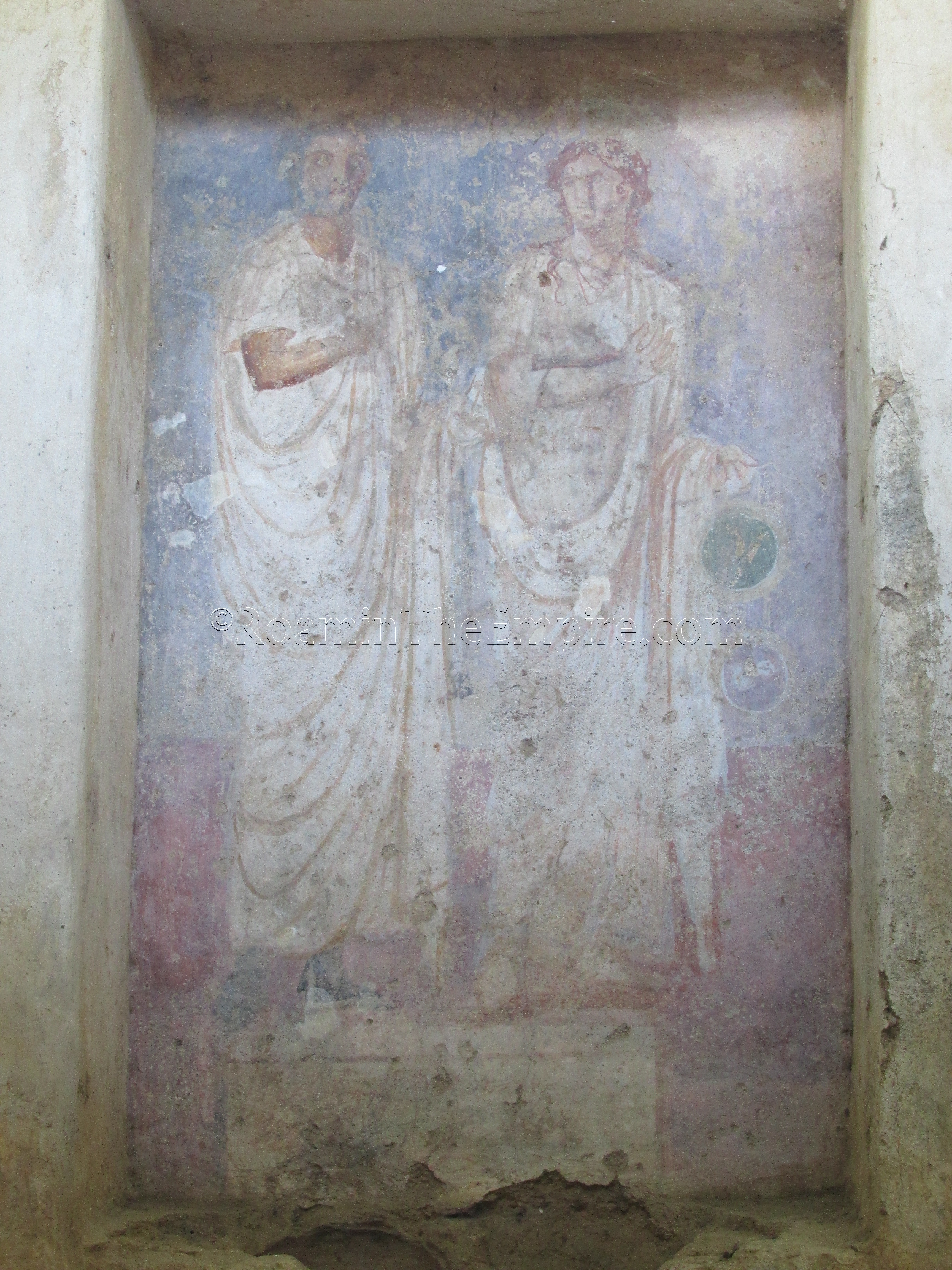 Painted niche of the tomb of Gaius Voconius. Augusta Emerita.