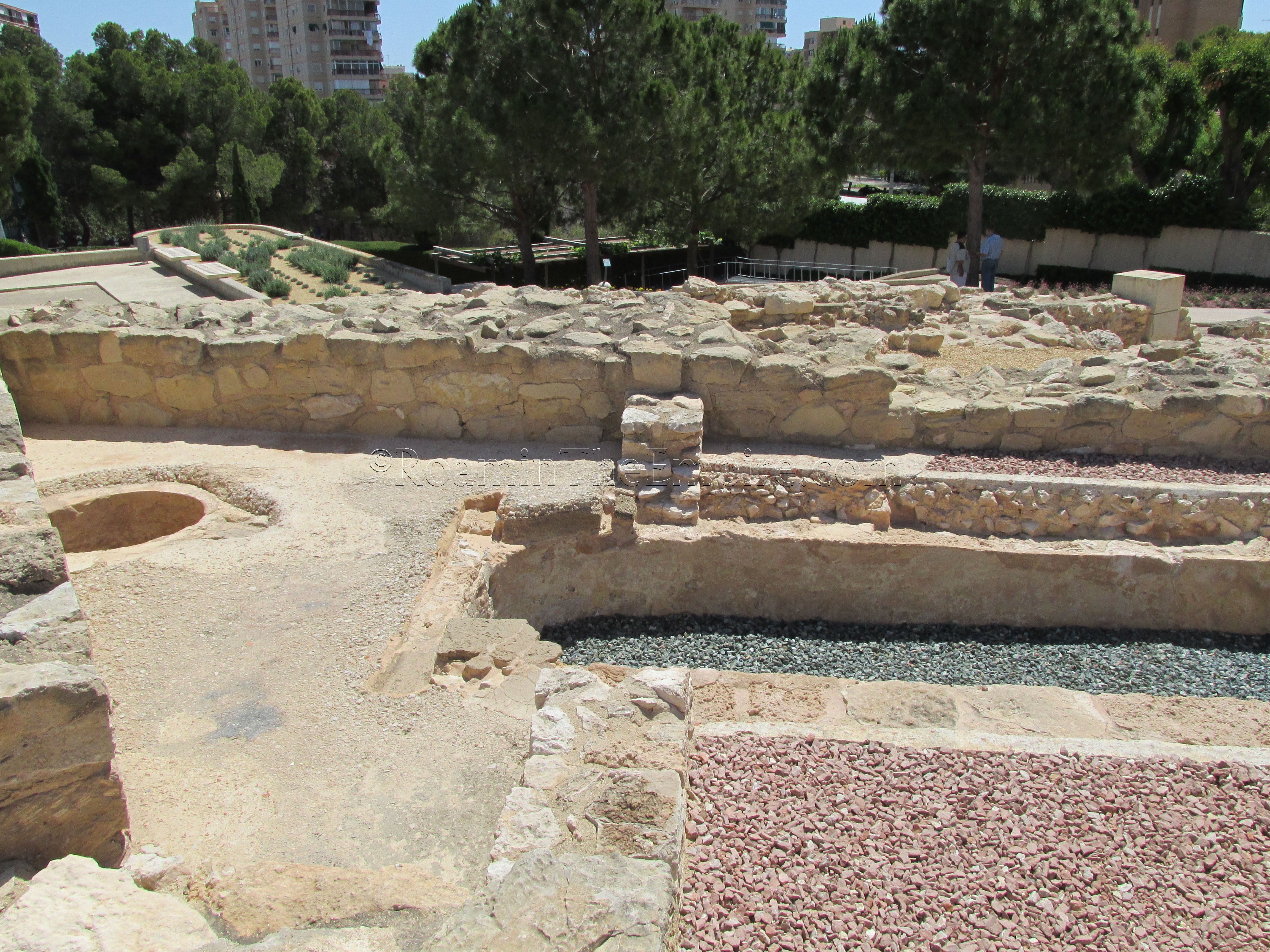 Section of a domestic structure with a well and cistern, probably of Carthaginian design.