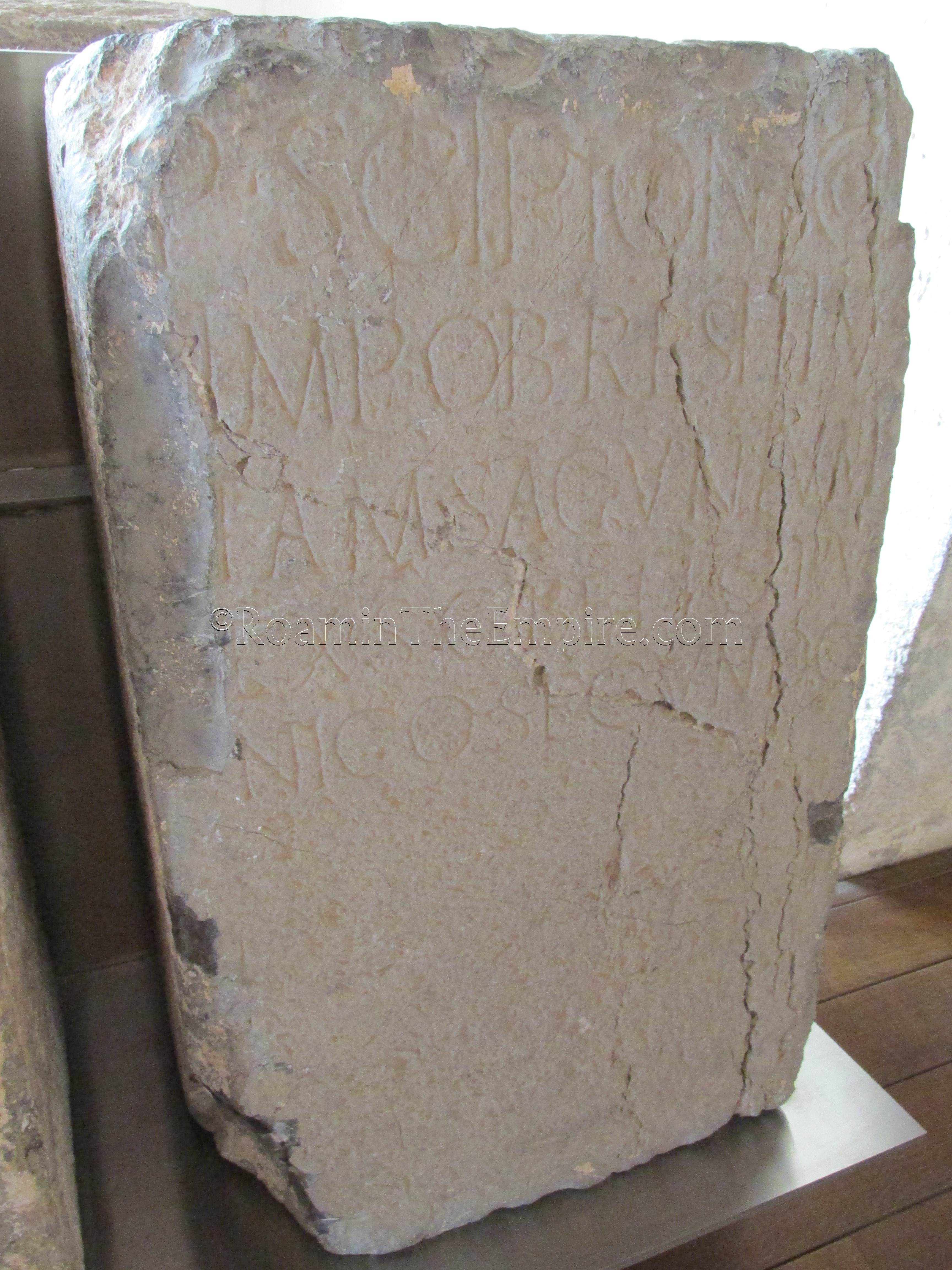 Inscription marking the rebuilding of Saguntum by Publius Scipio.