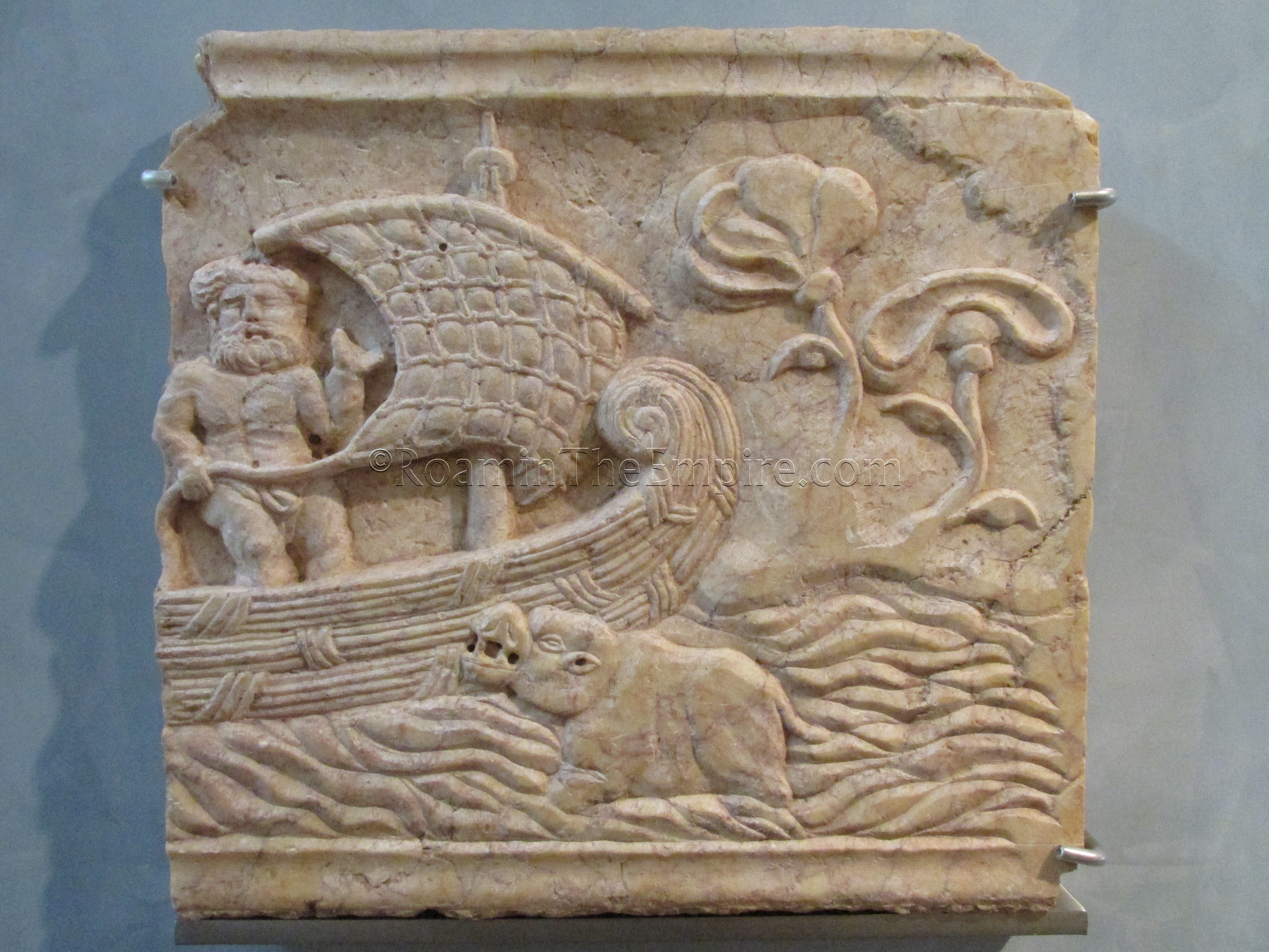 Marble relief of a Nilotic scene, 2nd-3rd century CE. Saguntum.