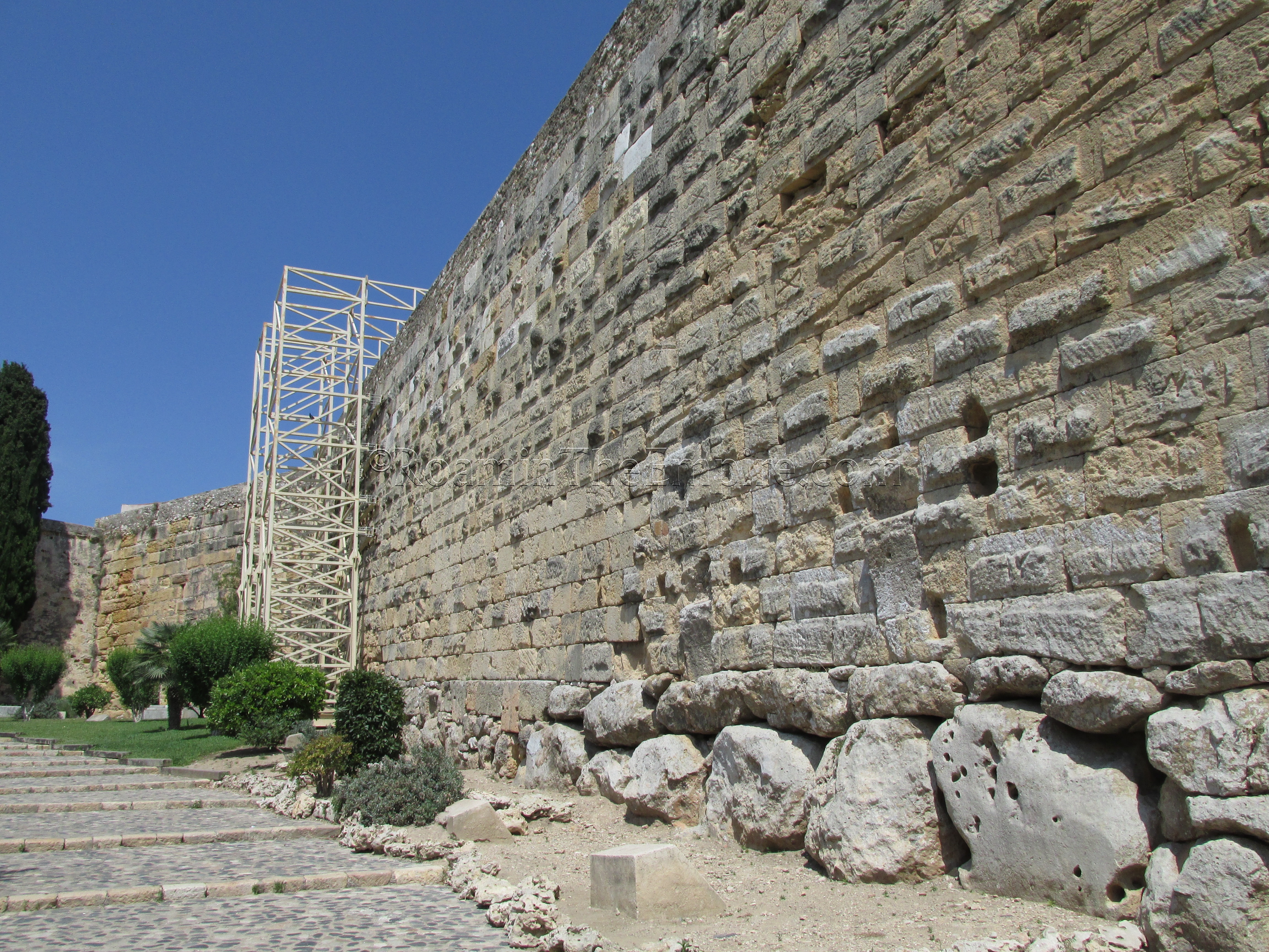 Western wall of Tarraco with foundations dating to the Roman foundation of the city in the late 3rd century BCE.