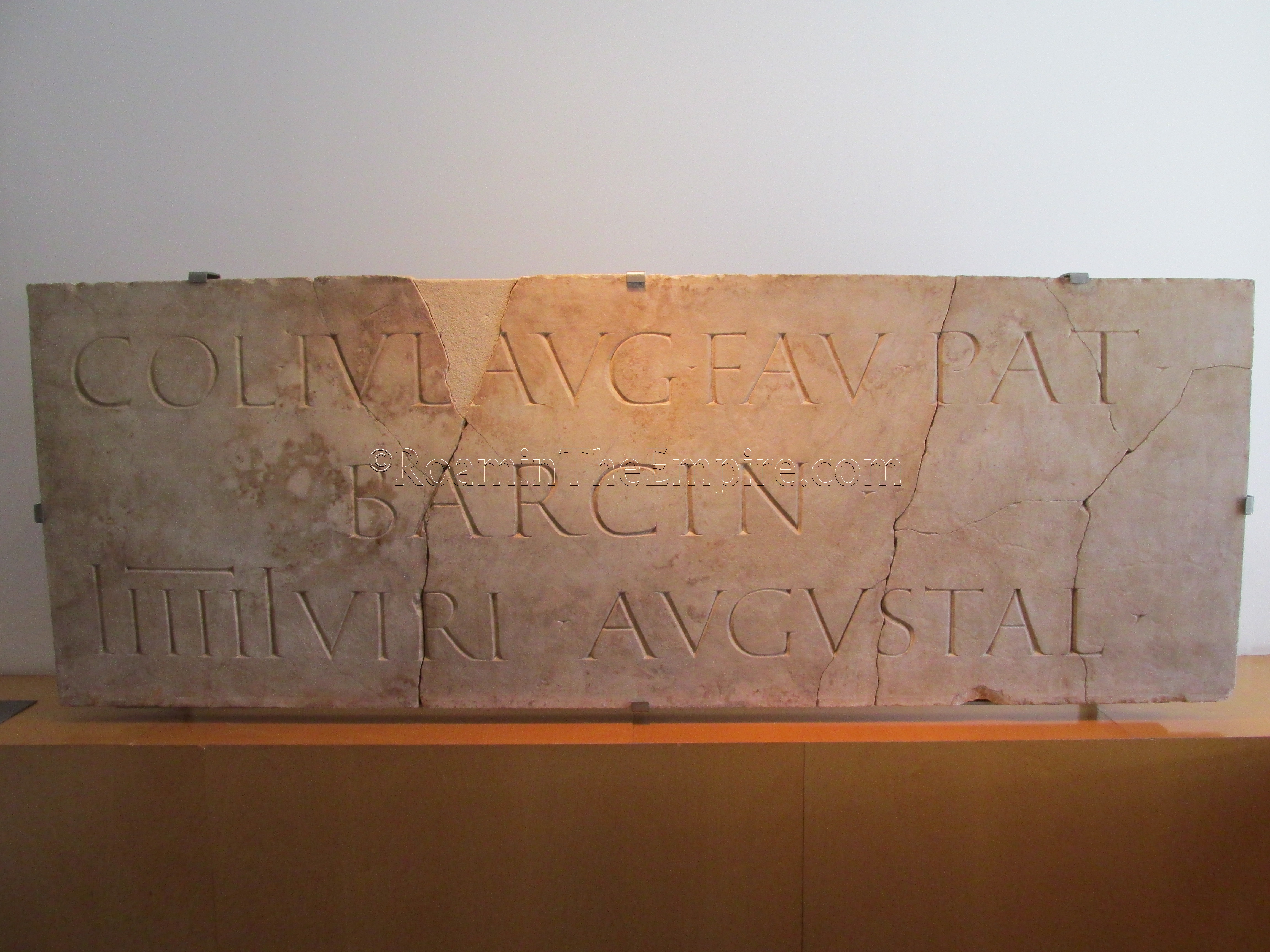 Marble plaque bearing the name of the city, dated to 110-130 CE.