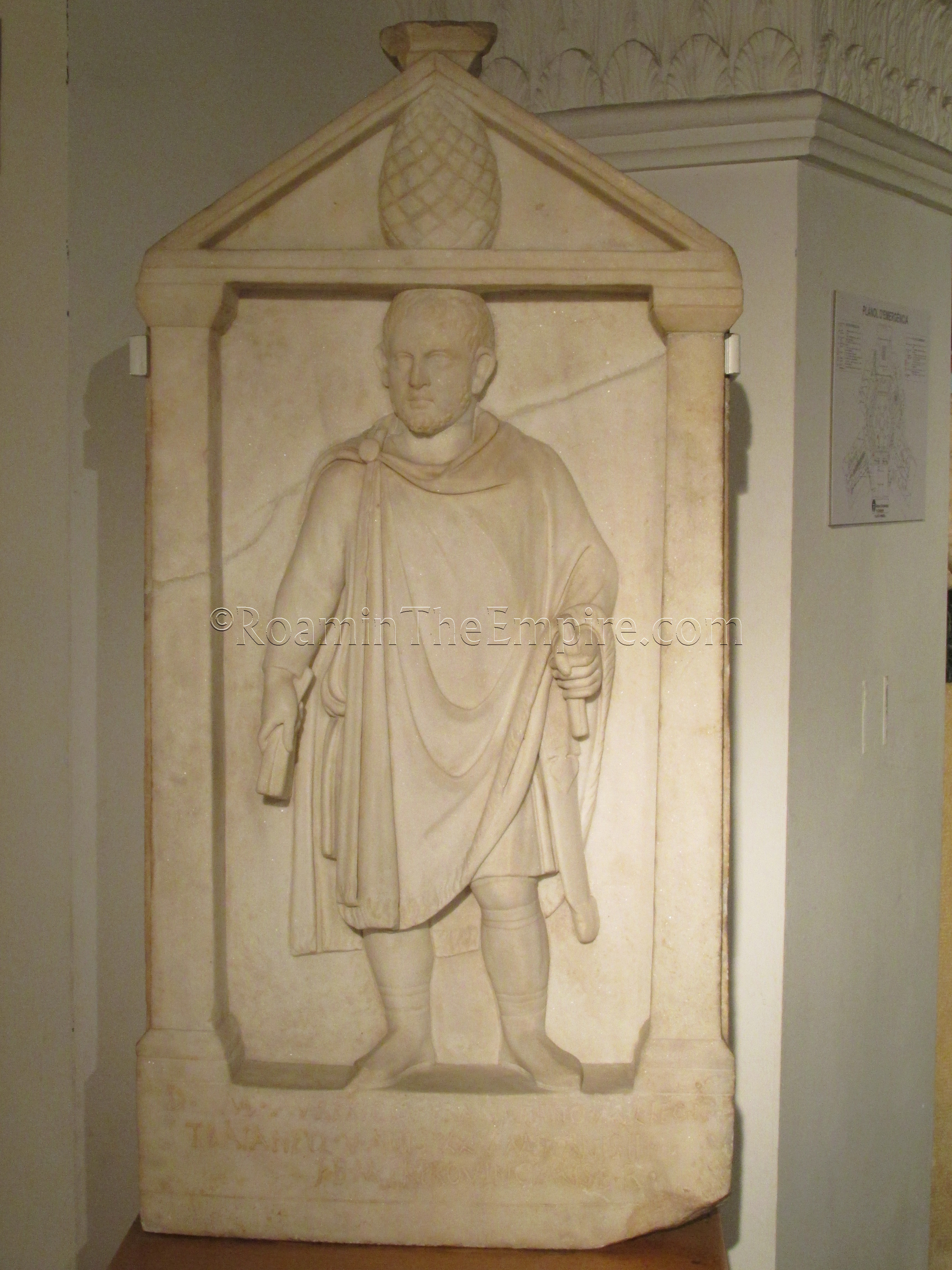 Funerary stele of Aurelius Firmus, a soldier in Legio II Traiana Fortis, who was stationed in Egypt.