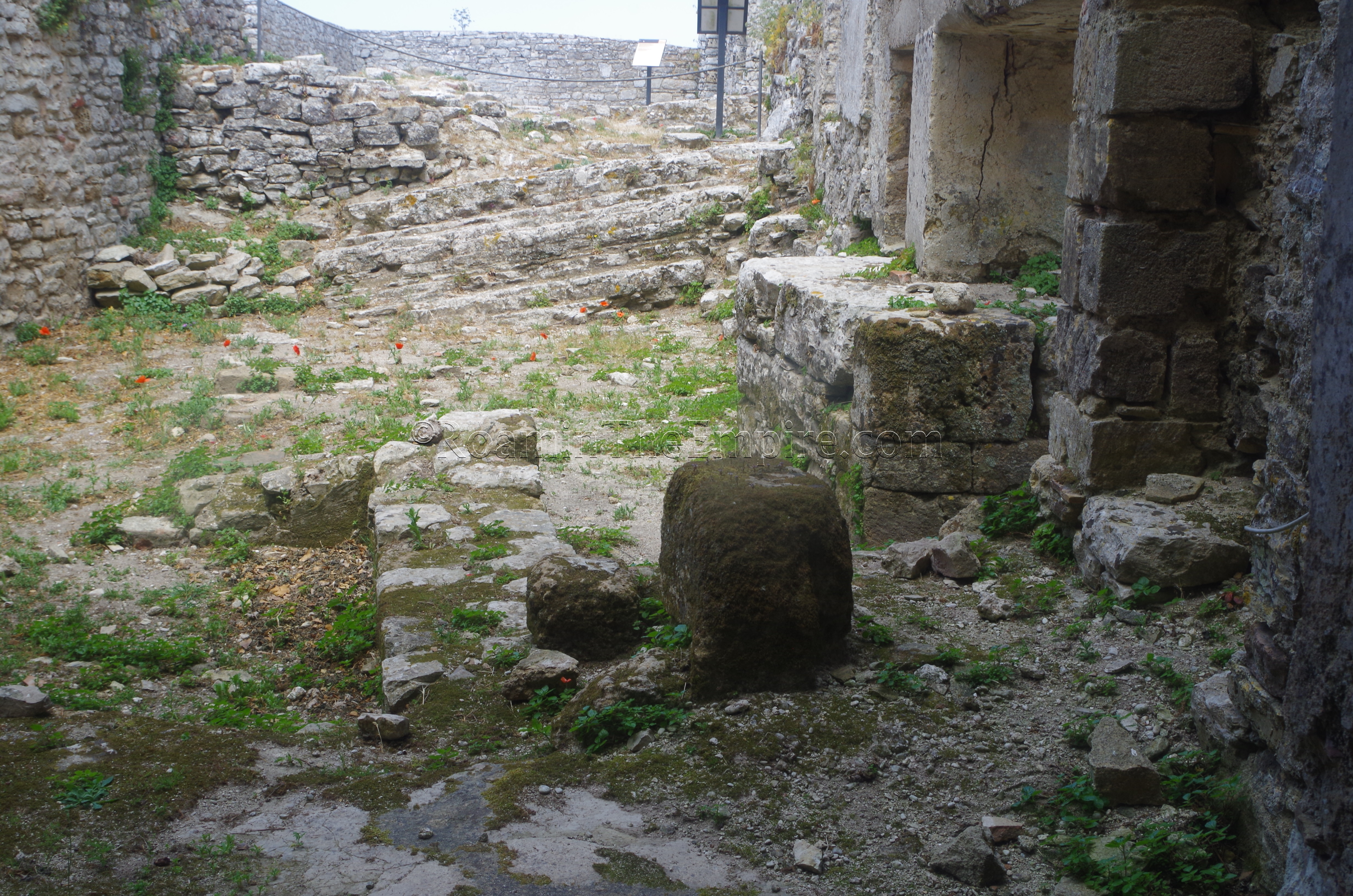 Roman caldarium area in the Castello di Venere. Eryx