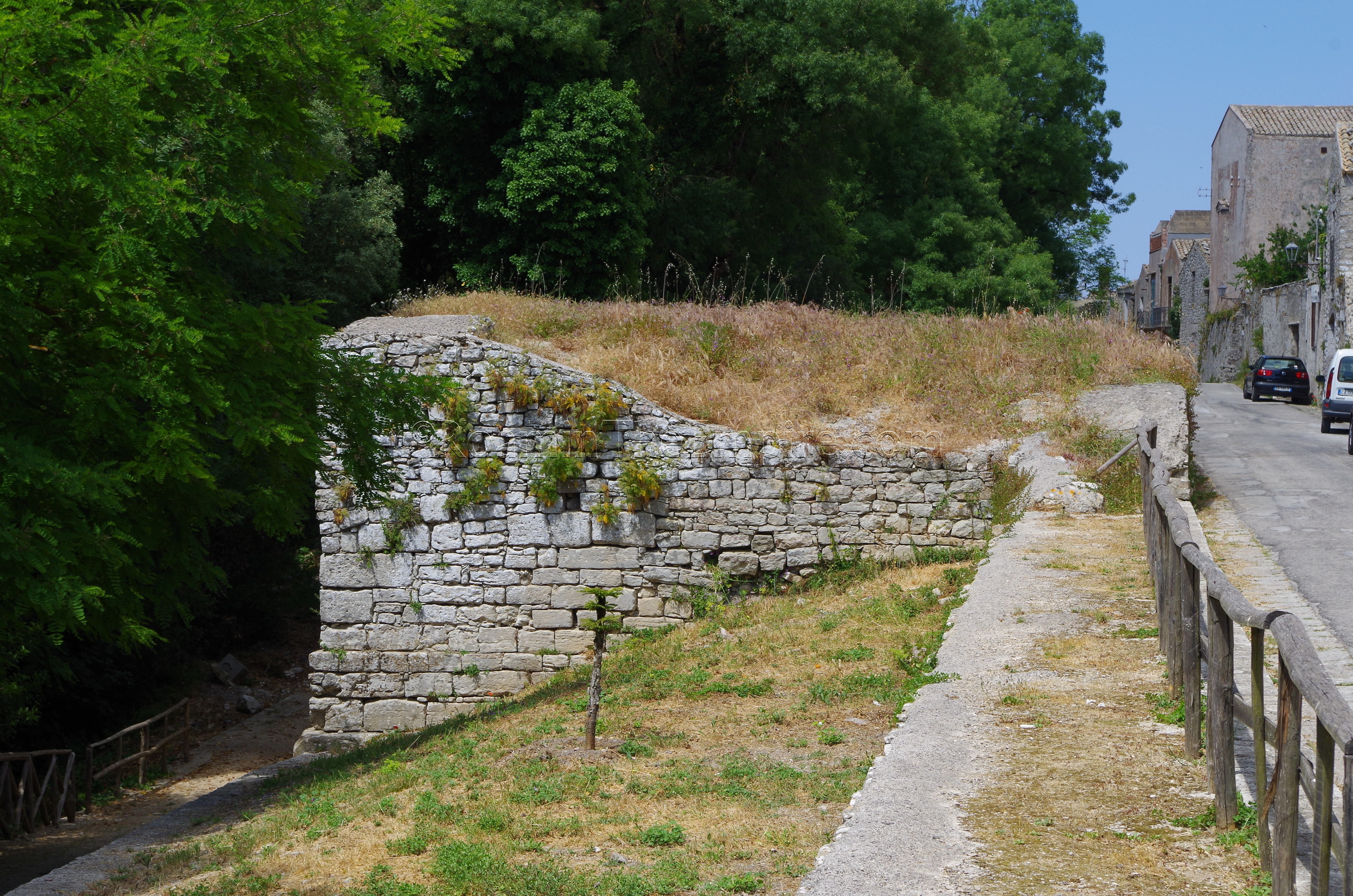Defensive tower of the Elymian and Punic walls along Via Rabata. Eryx