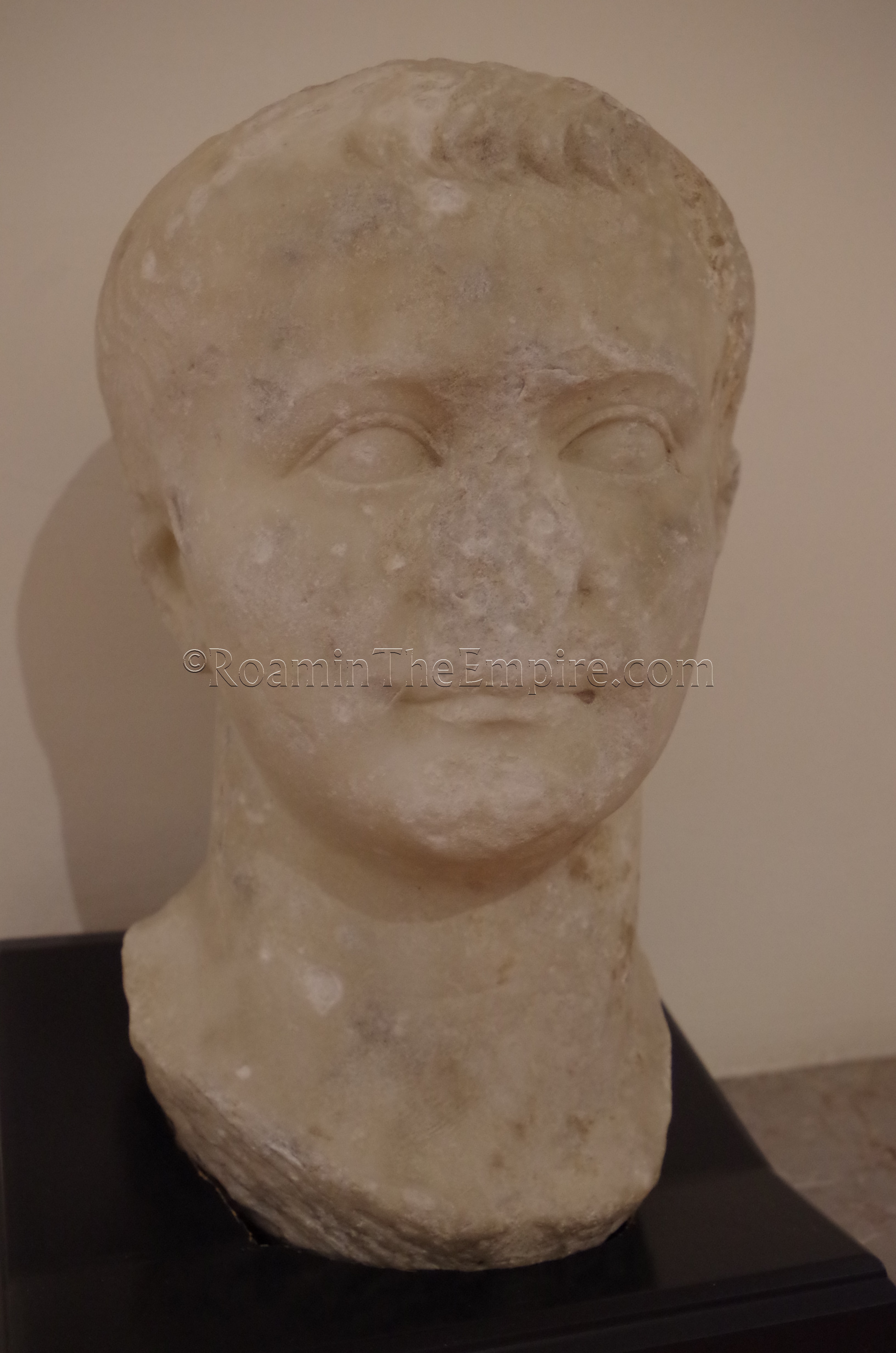 Portrait of Tiberius, dated to about 20 CE. Thermae Himerenses. Termini Imerense.
