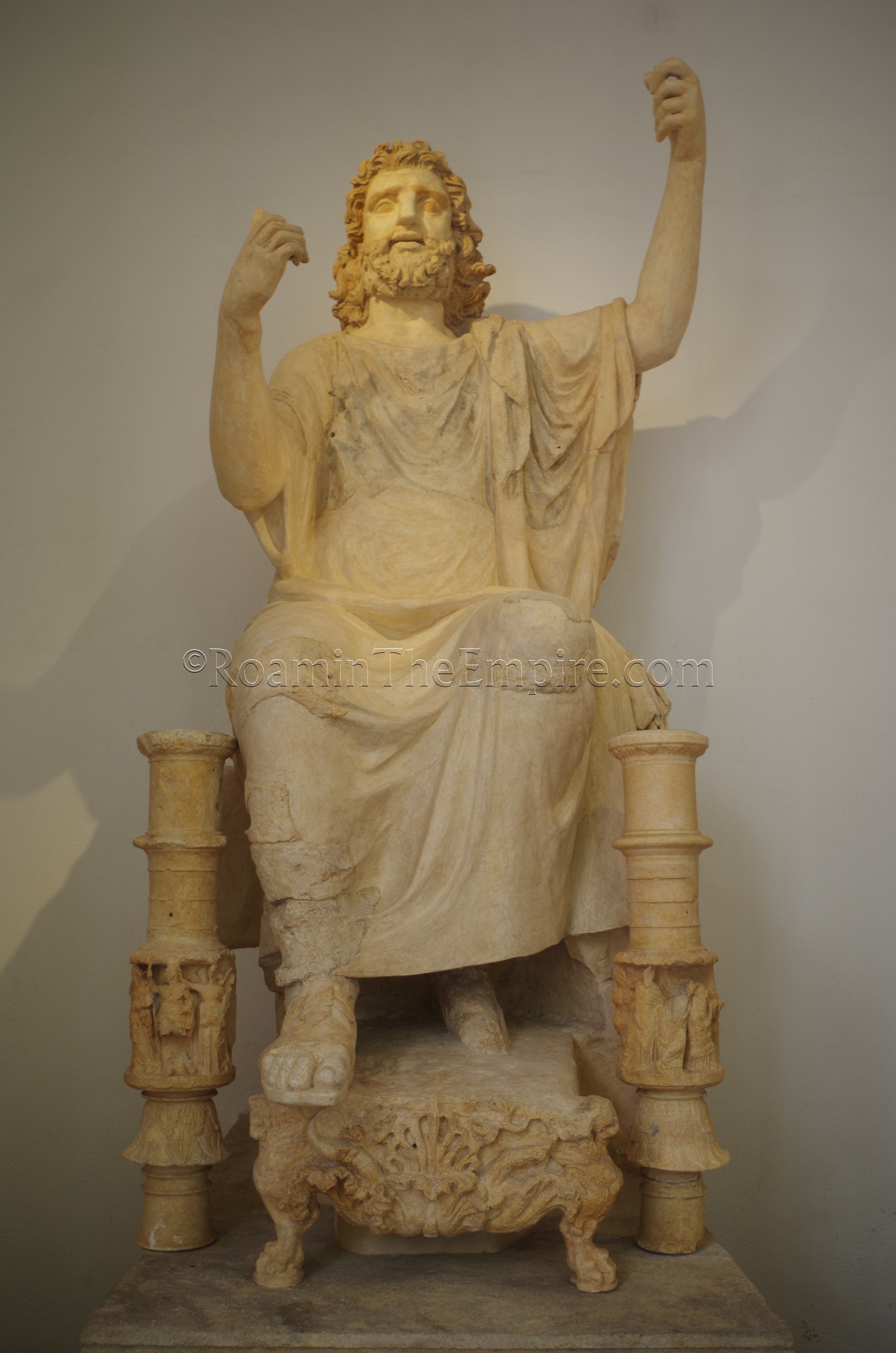 Statue of Zeus found at Solunto, dated to the 2nd-1st century BCE. Displayed at the Museo Archaeologico Regionale ‘Antonino Salinas’. Panormus. Palermo.