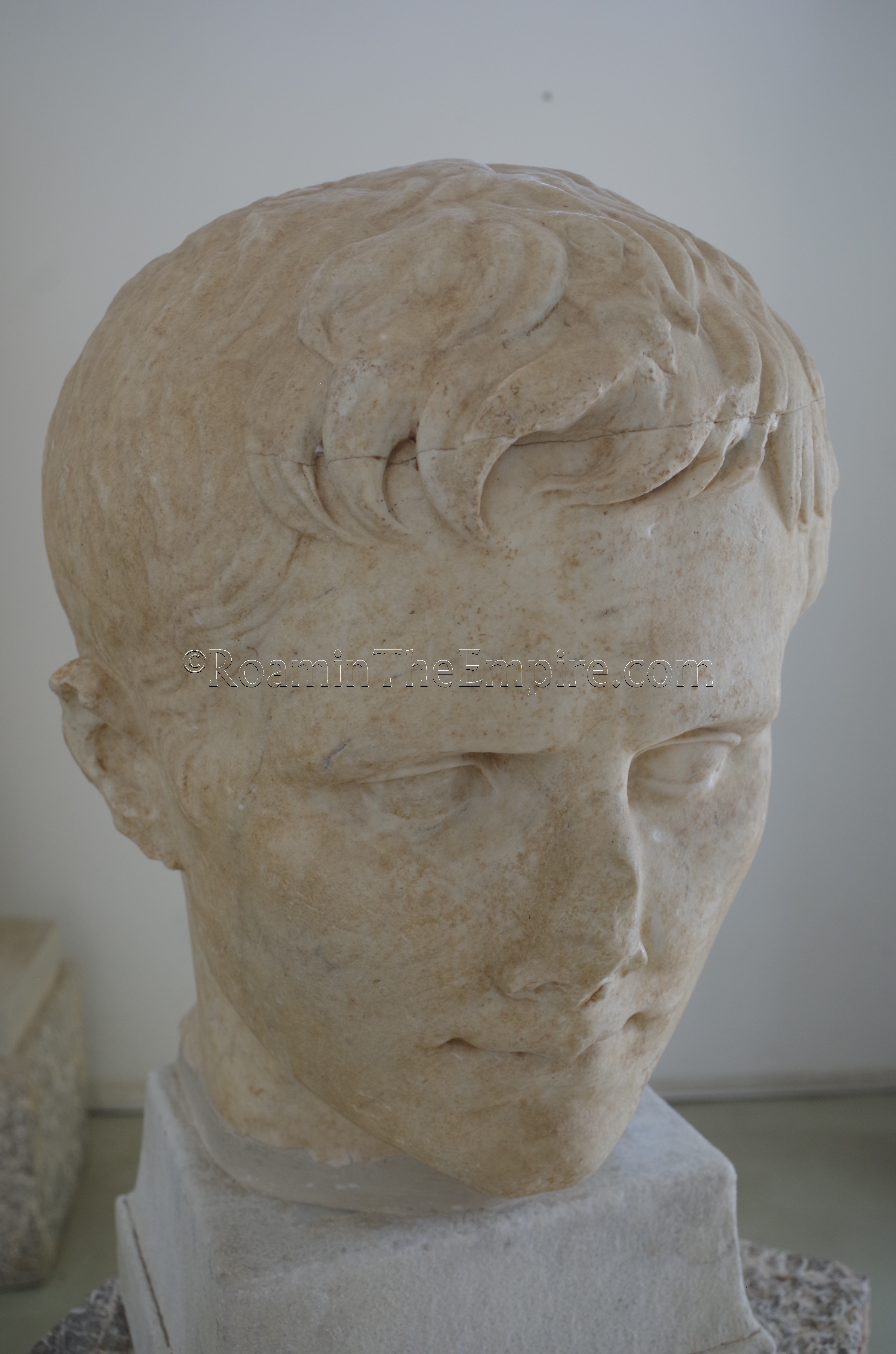 Portrait of Augustus from the area of the 'basilica'. Tyndaris.