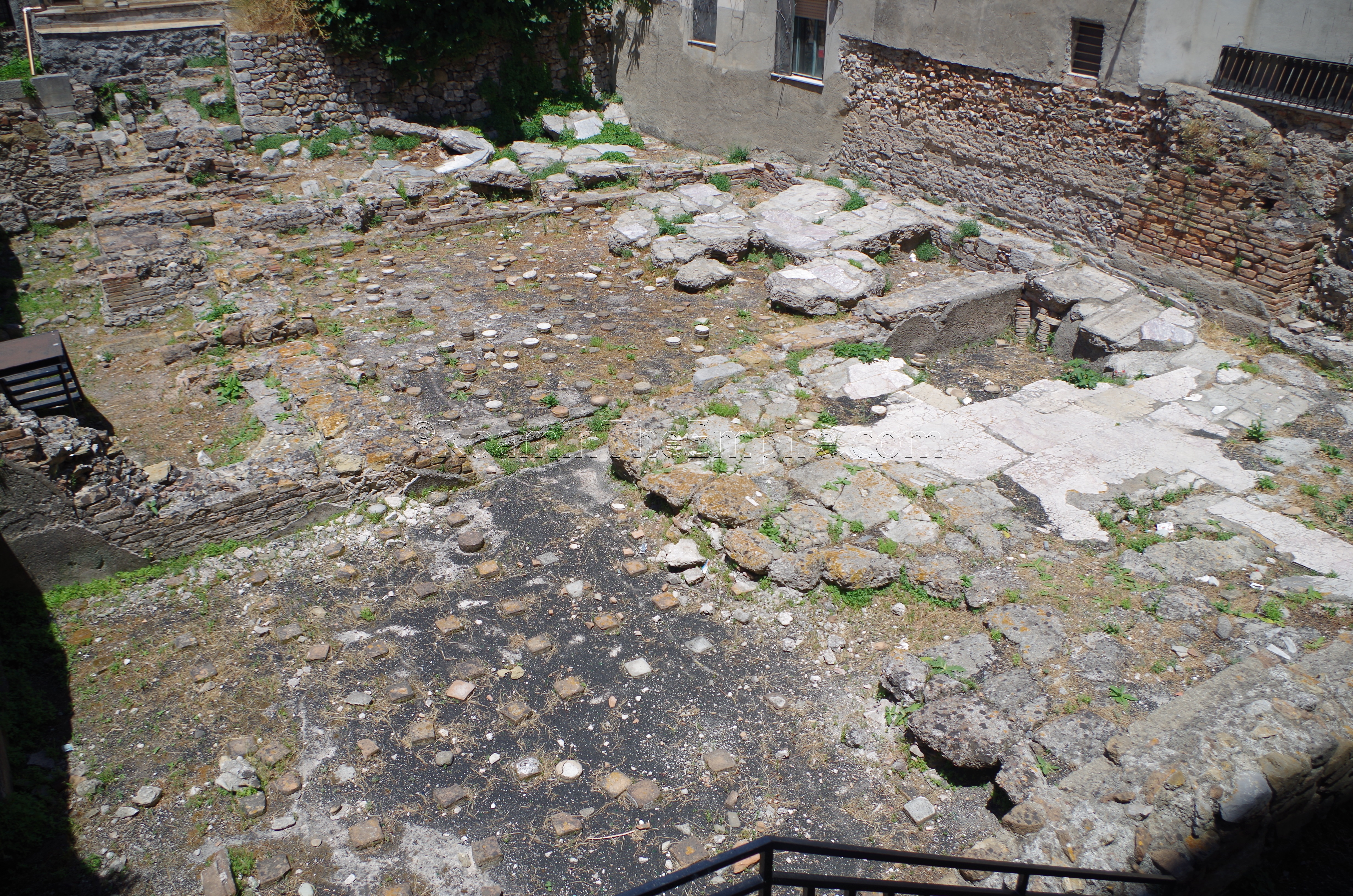 Warm rooms of the baths located near the forum area of Tauromenium.