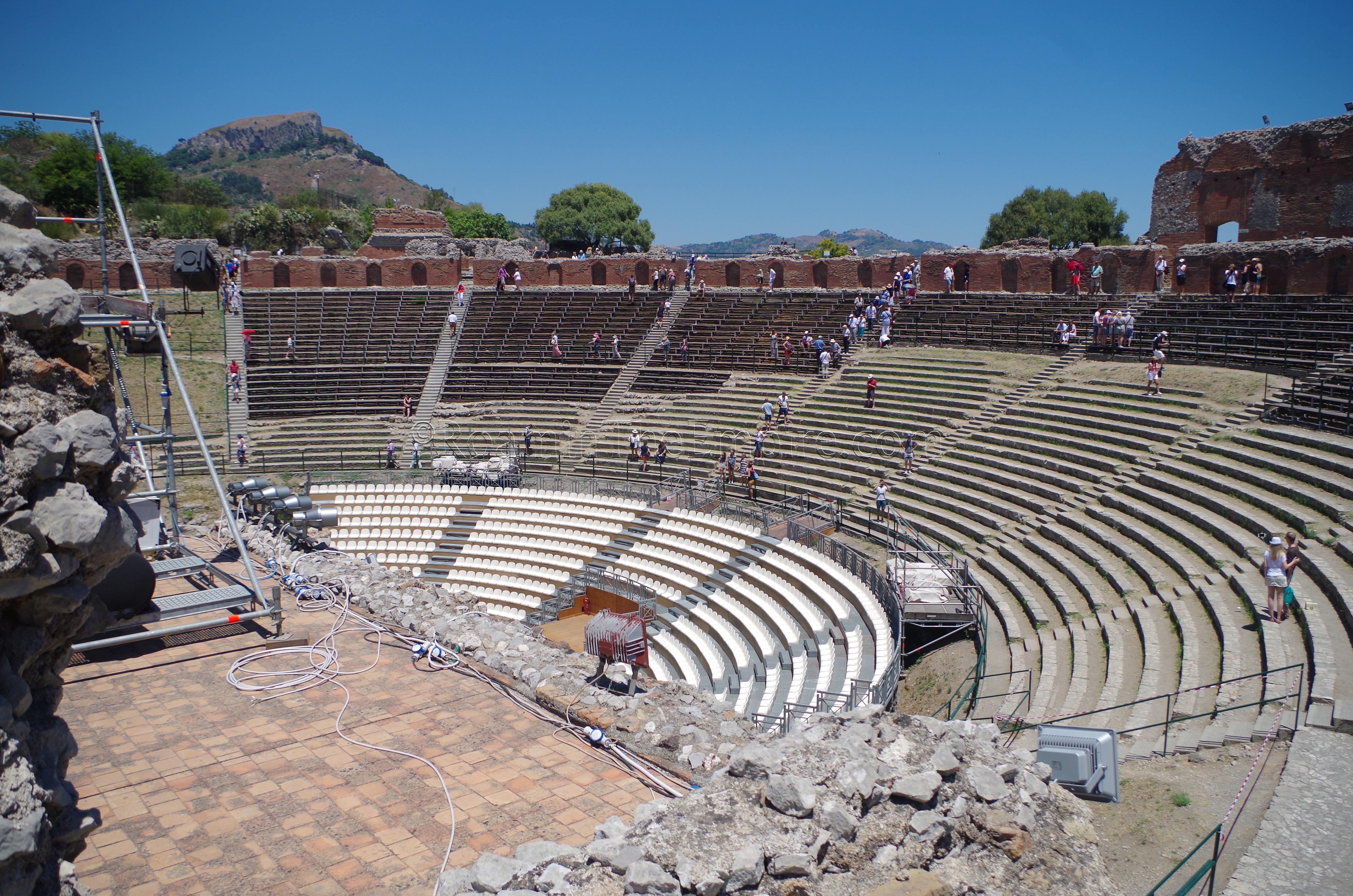 Ancient theater of Tauromenium. Sicily.