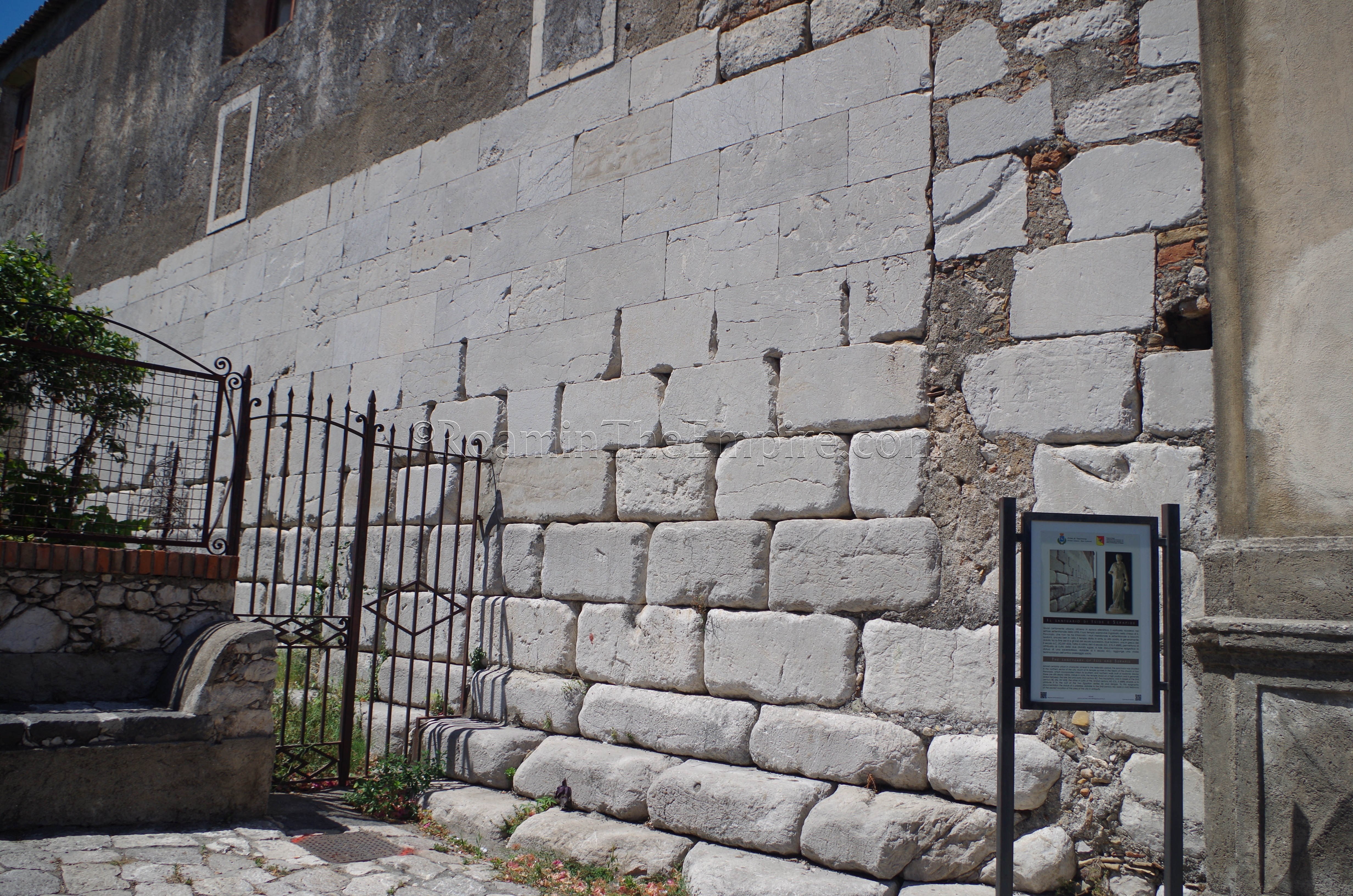 Remains of the Temple of Isis and Serapis of Tauromenium.