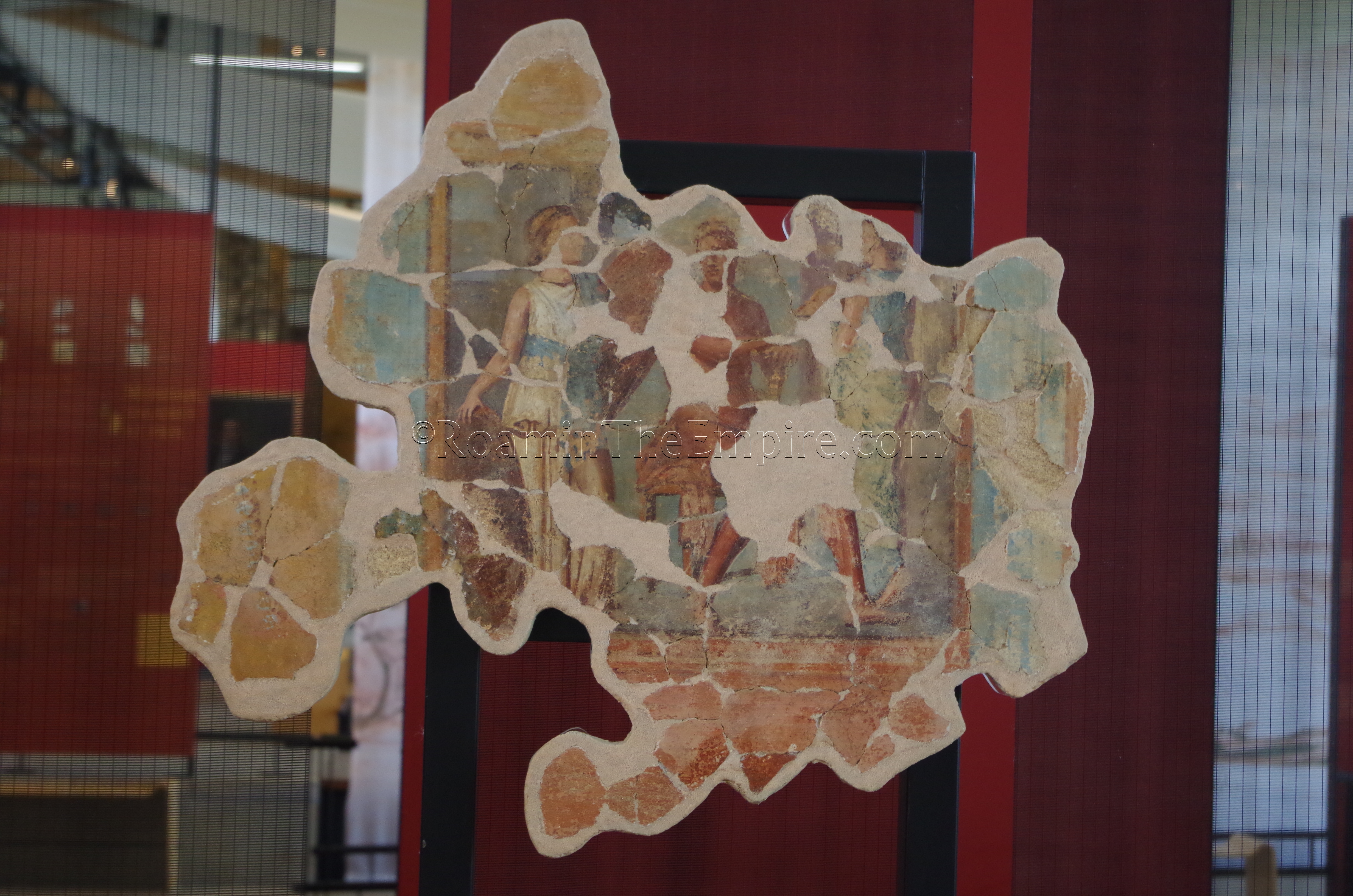 Wall painting of Achilles, Thetis, and Briseis from the House of the Grand Peristyle. Vieux. Aregenua.