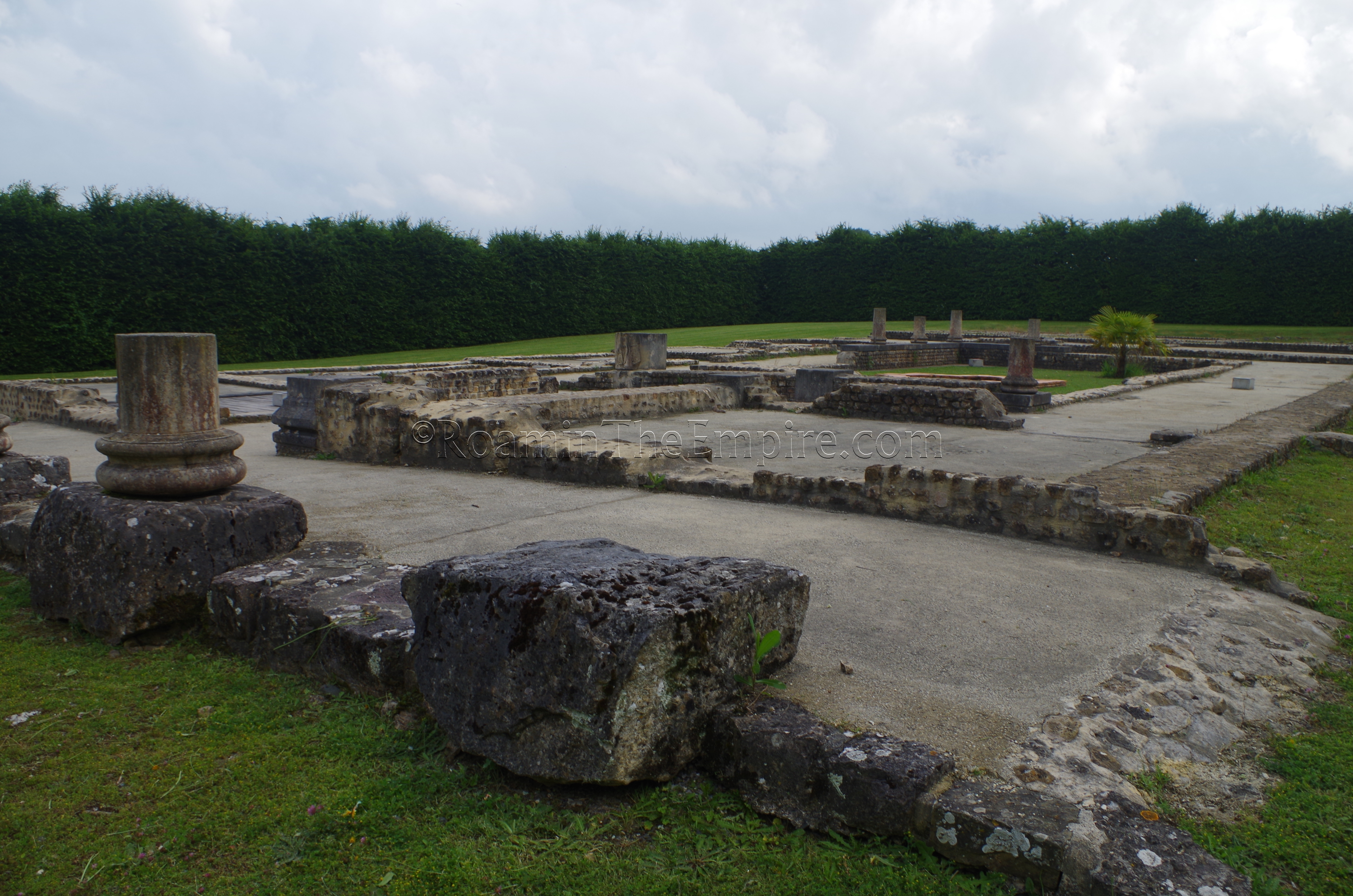 House of the Grand Peristyle from the north. Vieux. Aregenua.