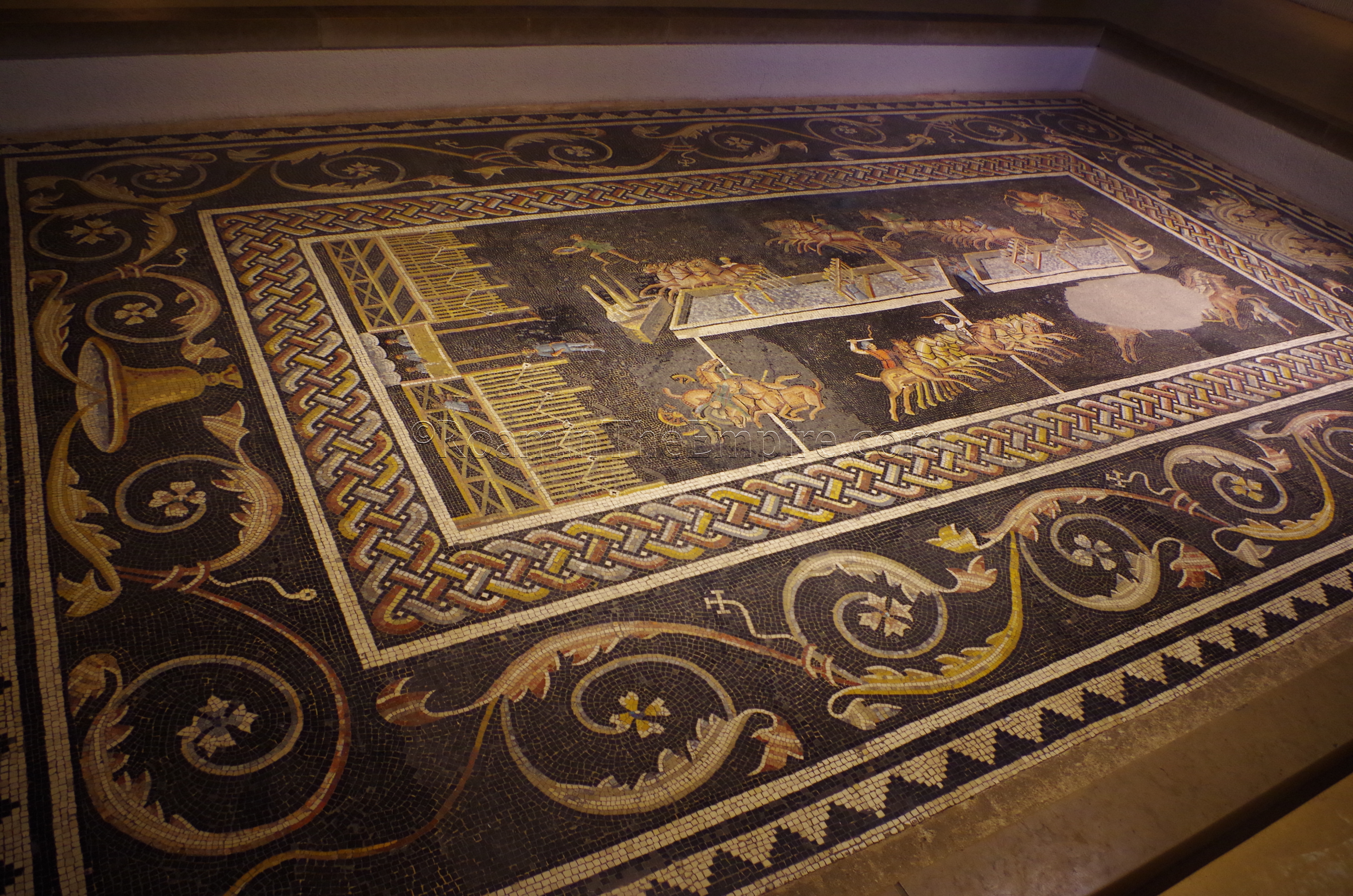 Circus mosaic, discovered in Lyon. Lugdunum.