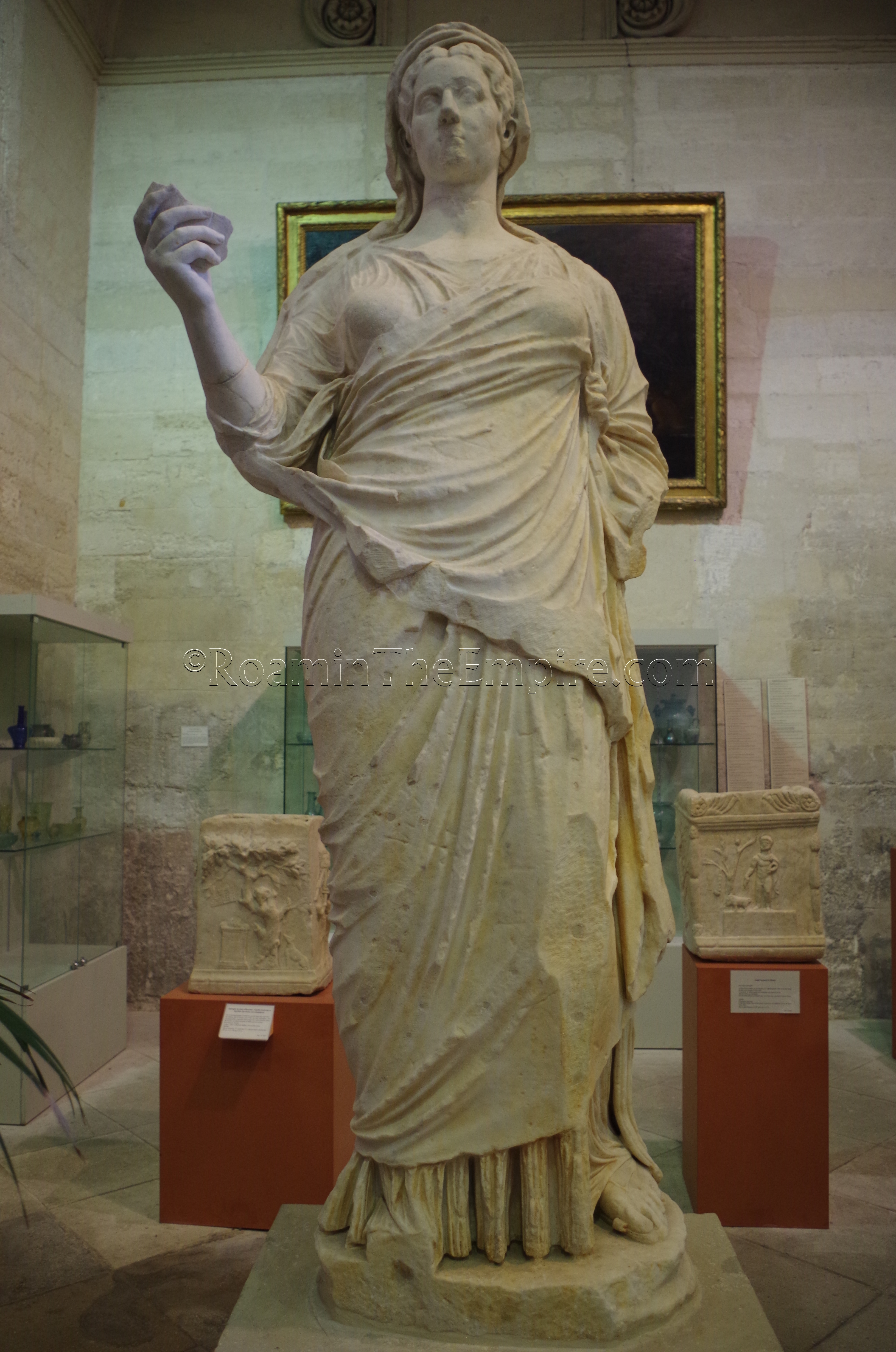 Colossal statue of Livia from the 1st or 2nd century CE. Displayed in the Musée Lapidaire. Avennio. Avignon.