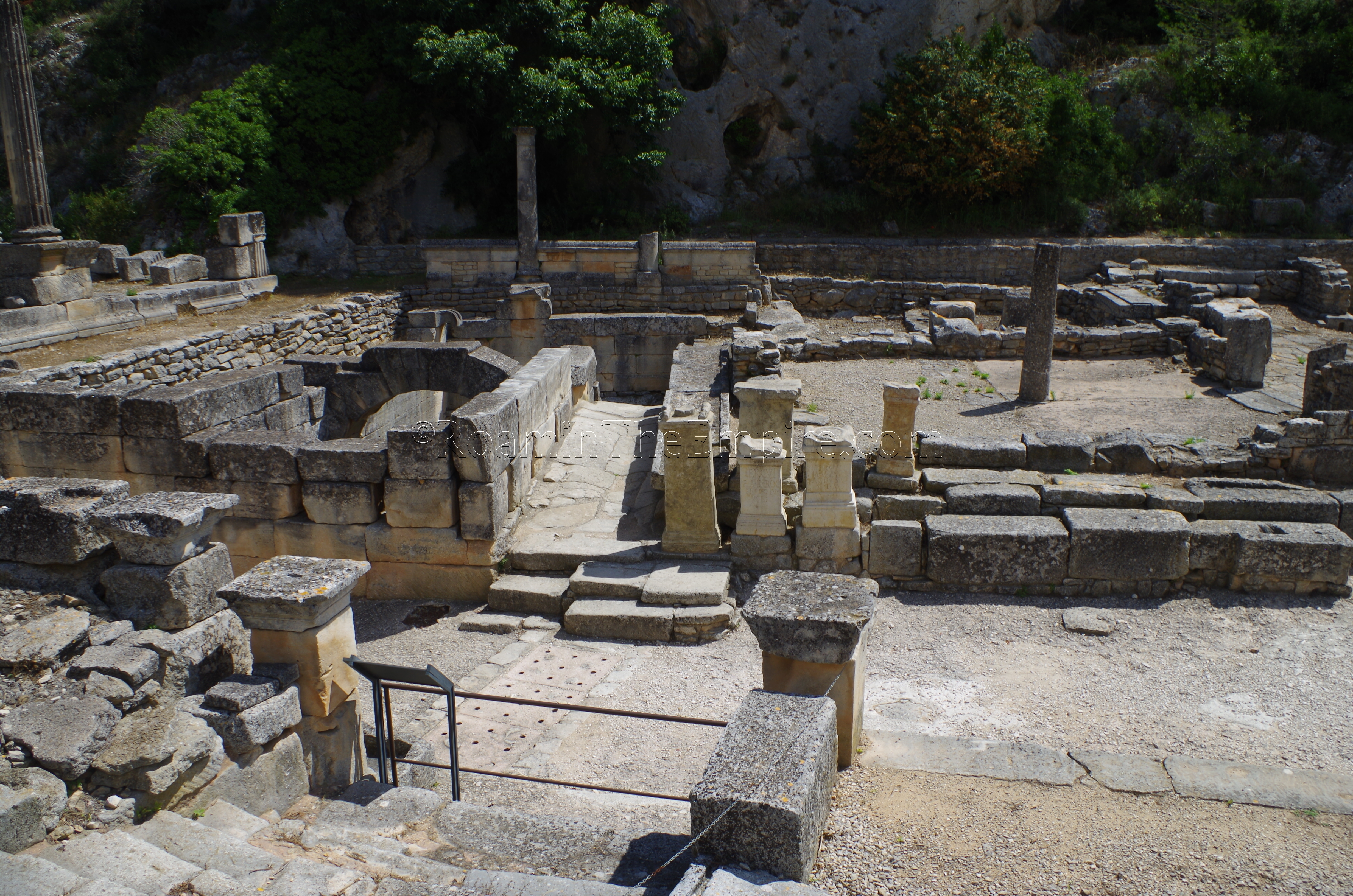 Area of the spring entrance and the shrine of Hercules. Glanum. Saint-Rémy-de-Provence.