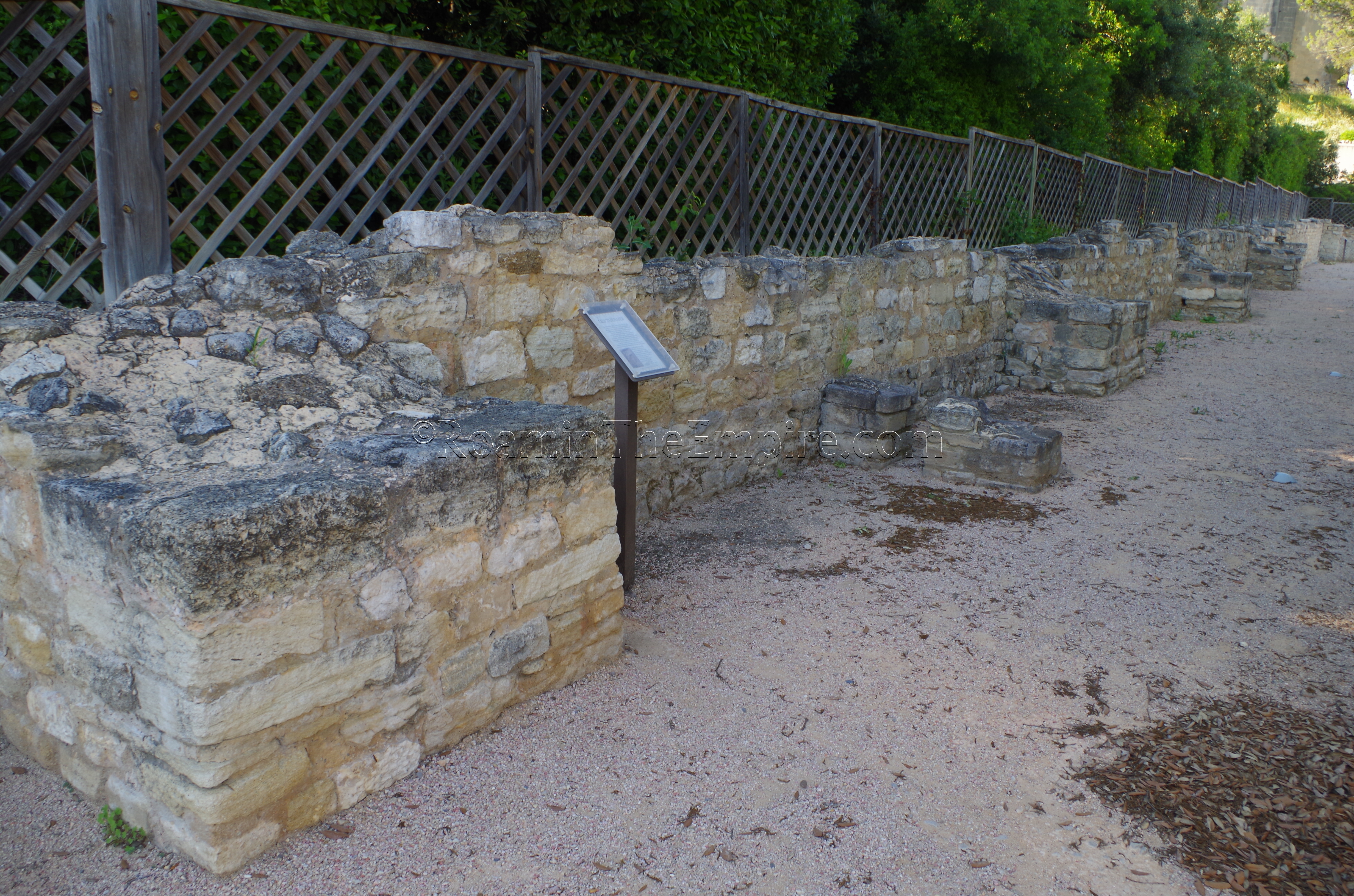 Wall associated with the villa at Caumont-sur-Durance.