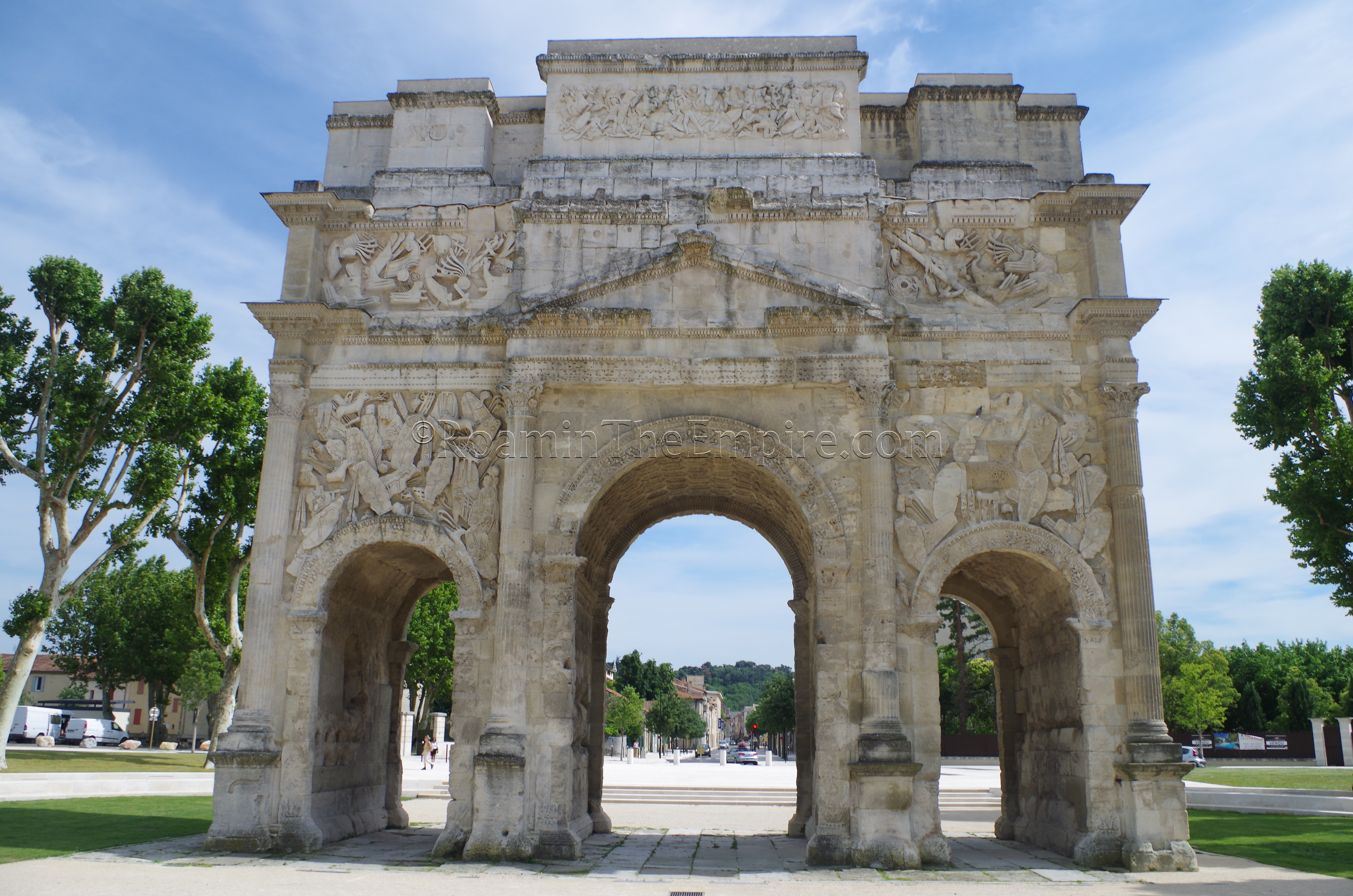North face of the Arc de Triomphe d'Orange. Arausio.