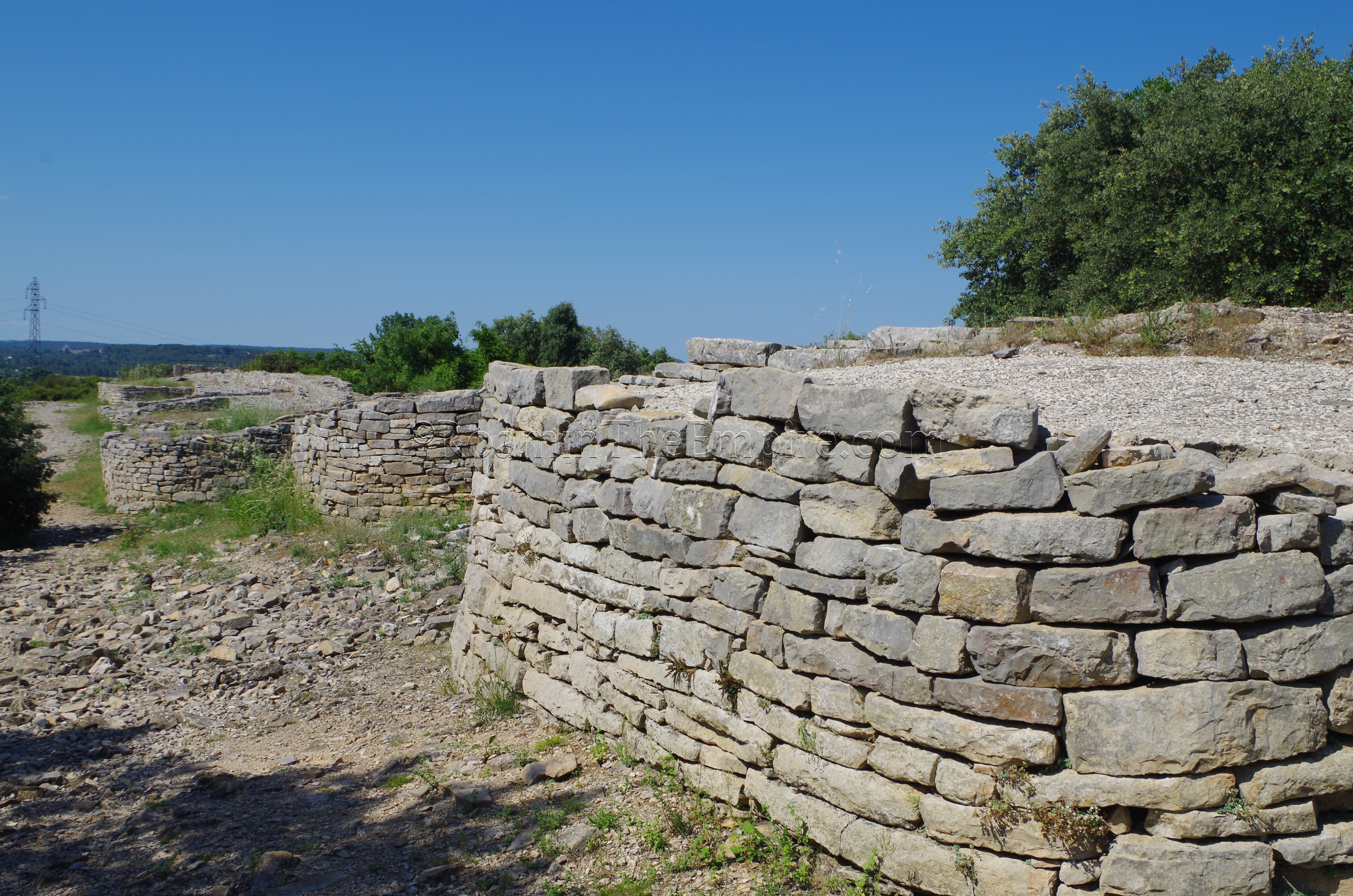 Ramparts of the Gallic oppidum. Ambrussum.